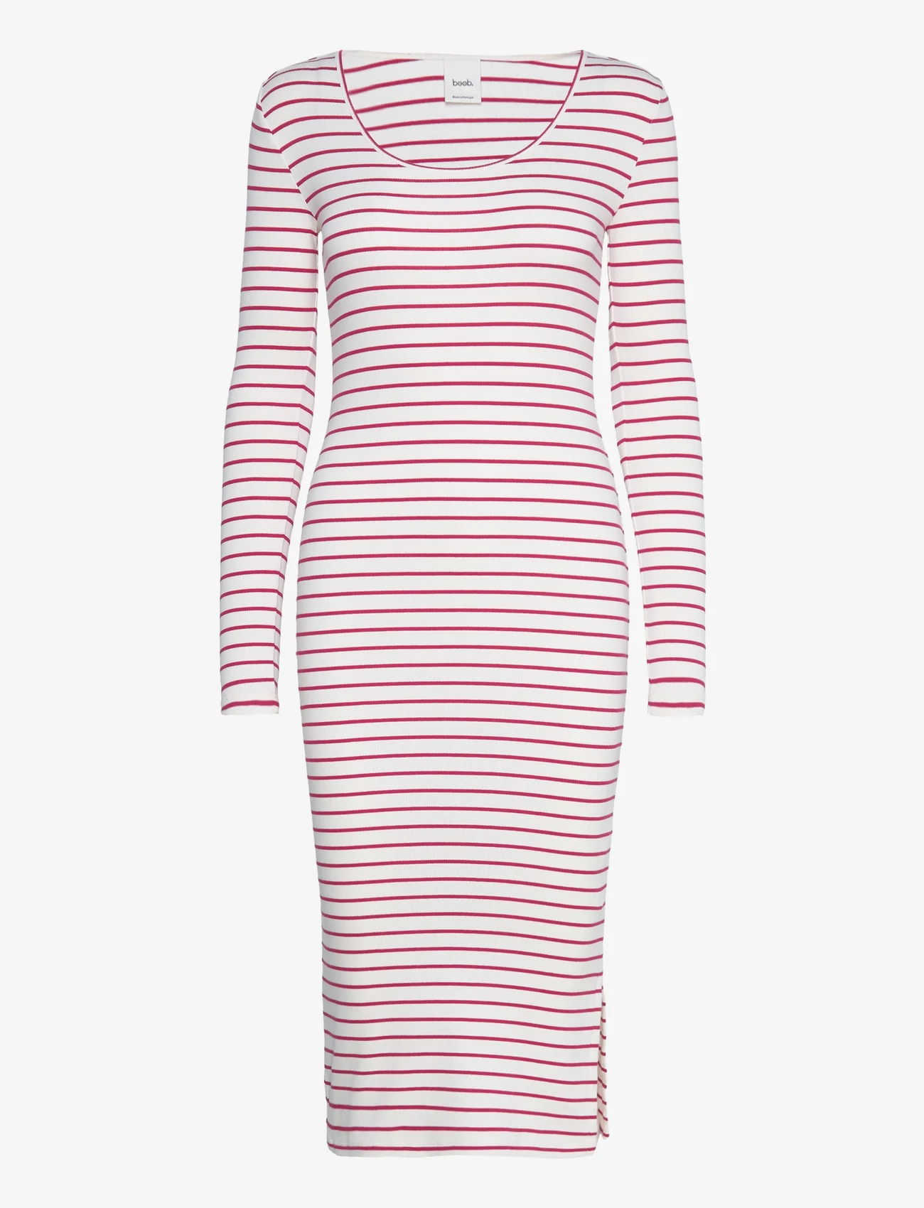 Boob - Signe midi dress - midiklänningar - stripe white/red - 0