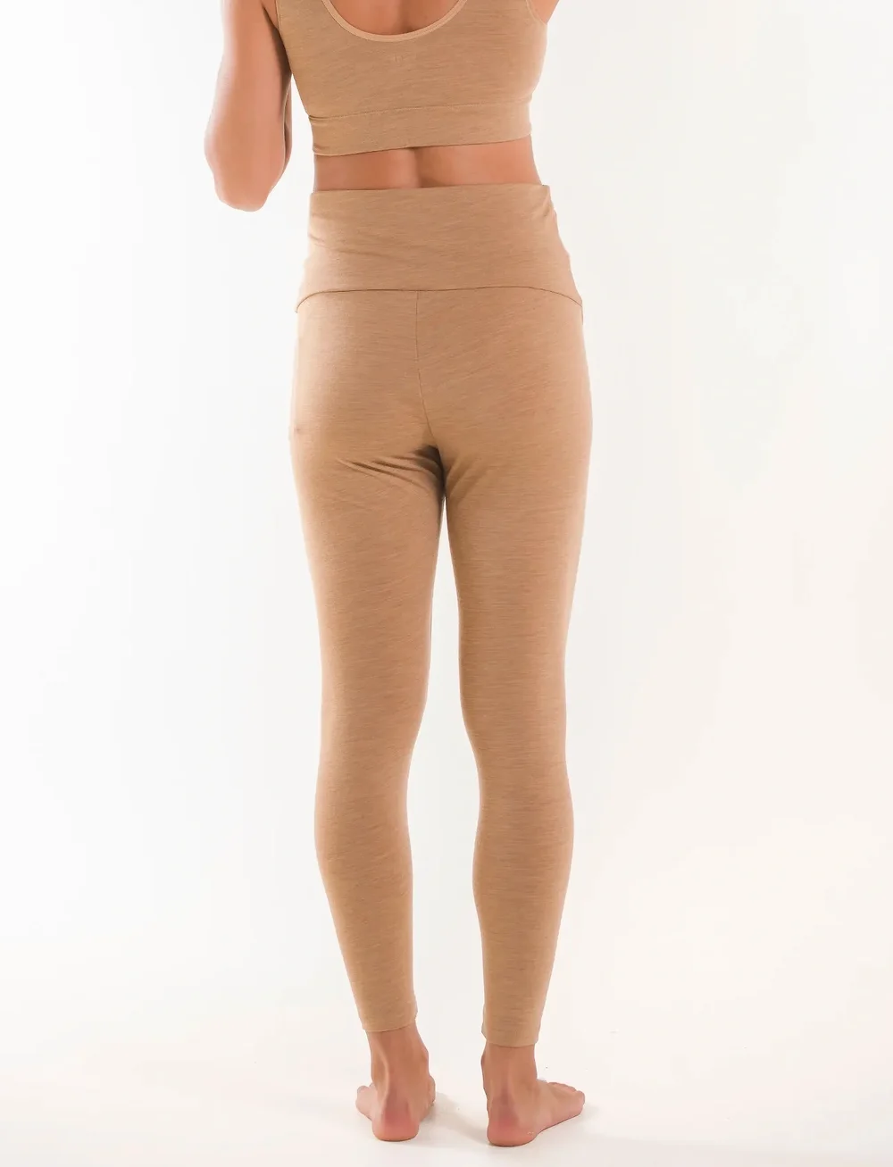 Boob - Merino Wool Leggings - buxur - brown melange - 4