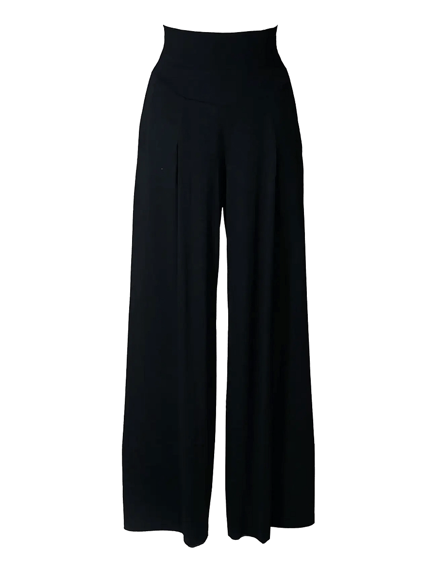 Boob - Wide Leg Soft Pants - underdeler - black - 1