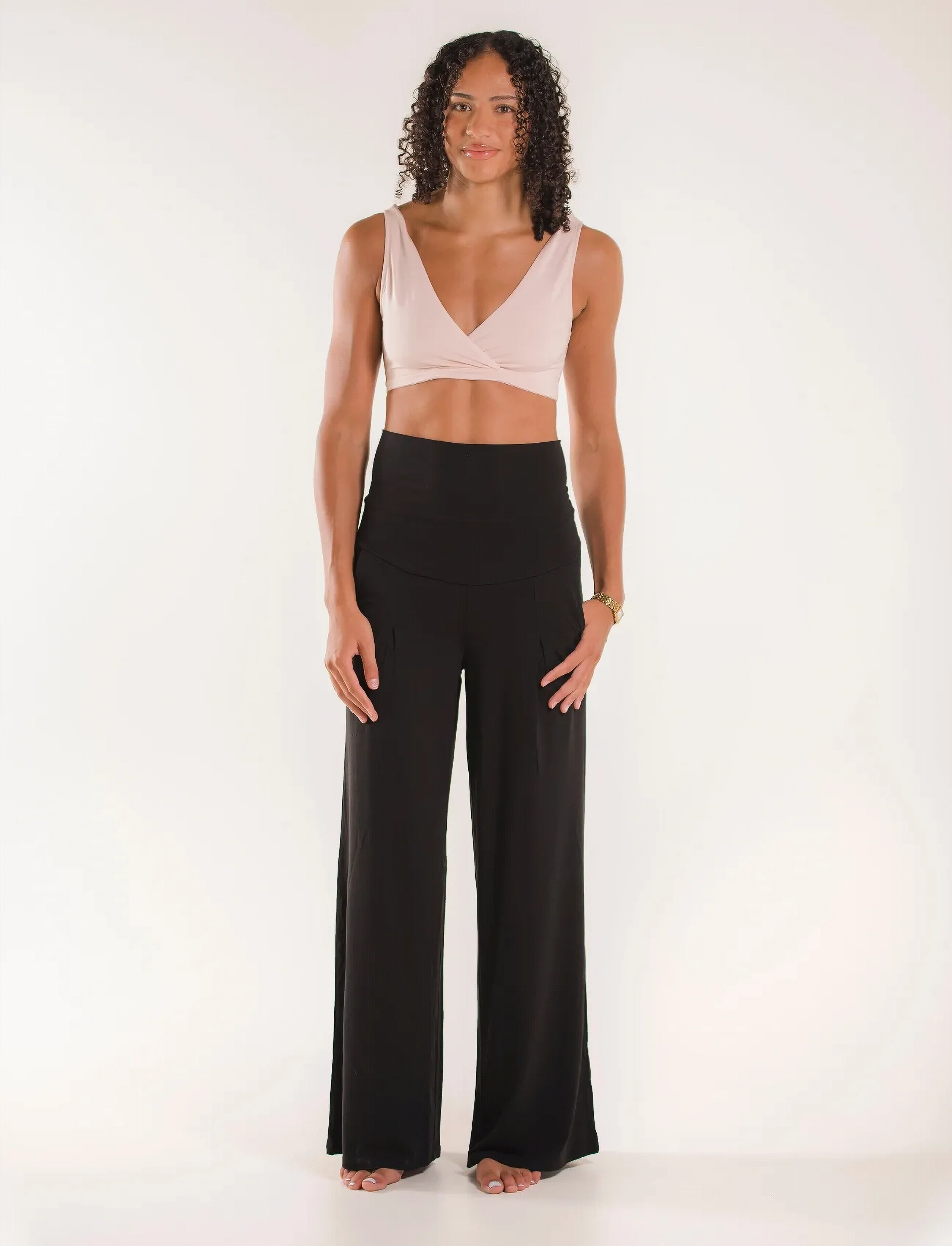 Boob Wide Leg Soft Pants, L, Black, Bukser > Brede Ben, Dame