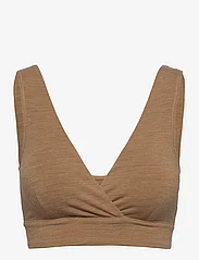 Boob - Merino wool bra - nursing bras - brown melange - 0