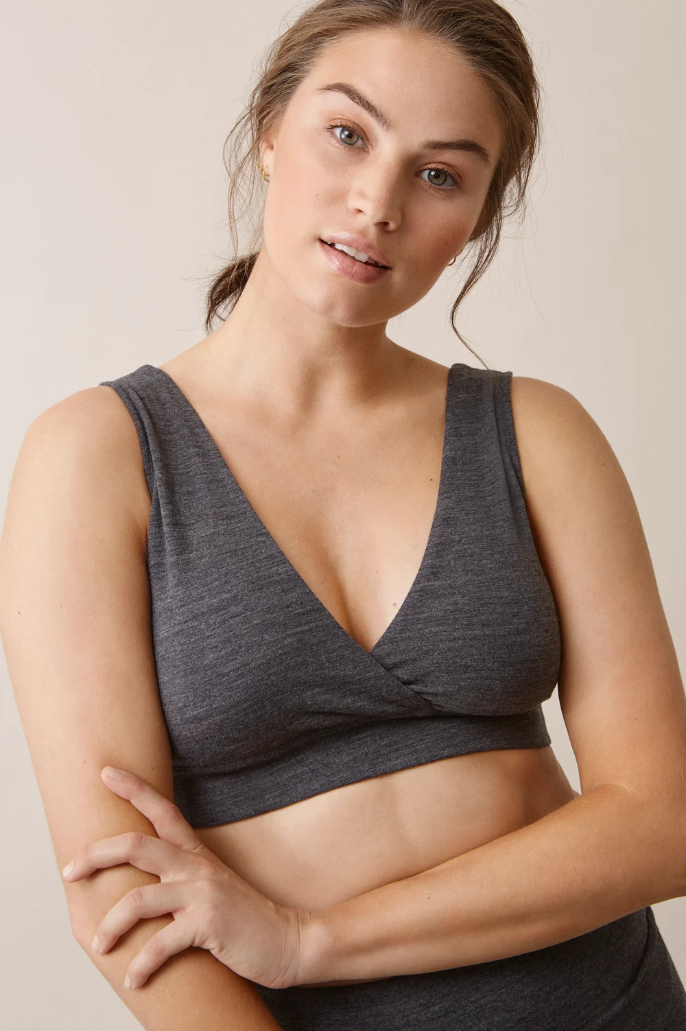 Boob - Merino wool bra - amnings-bh:ar - dk greymelange - 0