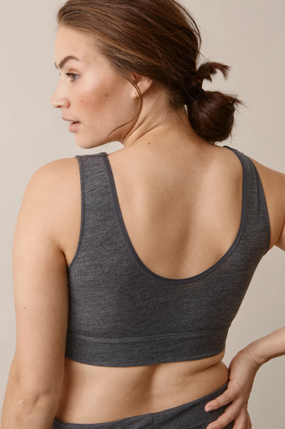 Boob - Merino wool bra - amnings-bh:ar - dk greymelange - 3