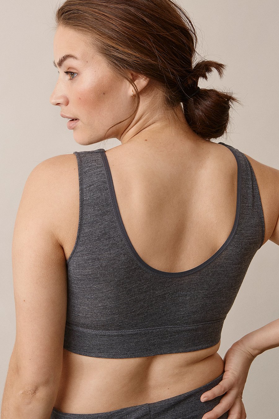 Boob - The Go-To Merino Wool Bra - underkläder - dk greymelange - 3