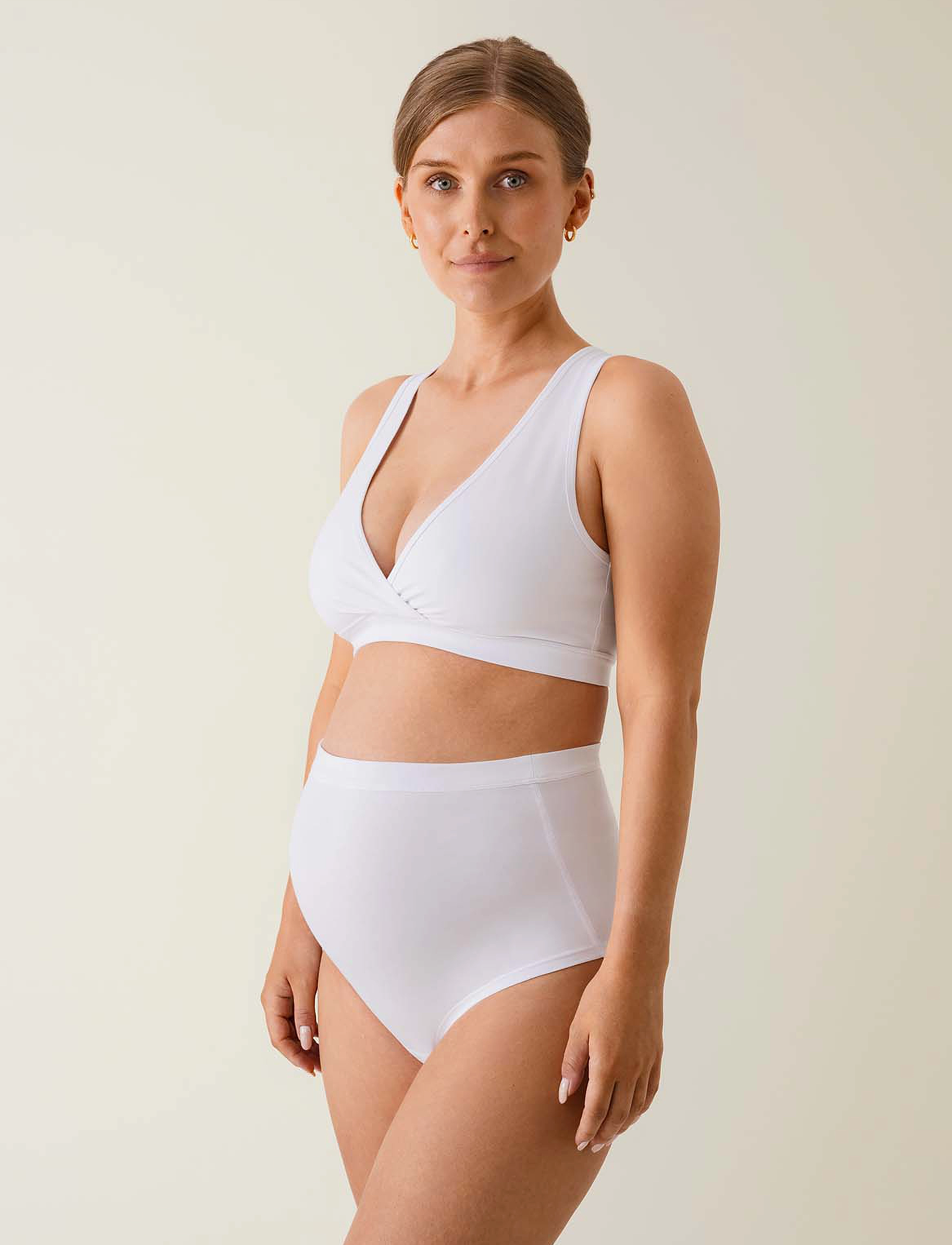 Boob Maternity Briefs, Damen, Hochtaillierte Umstandsunterhose, Weiß, Gr.XL