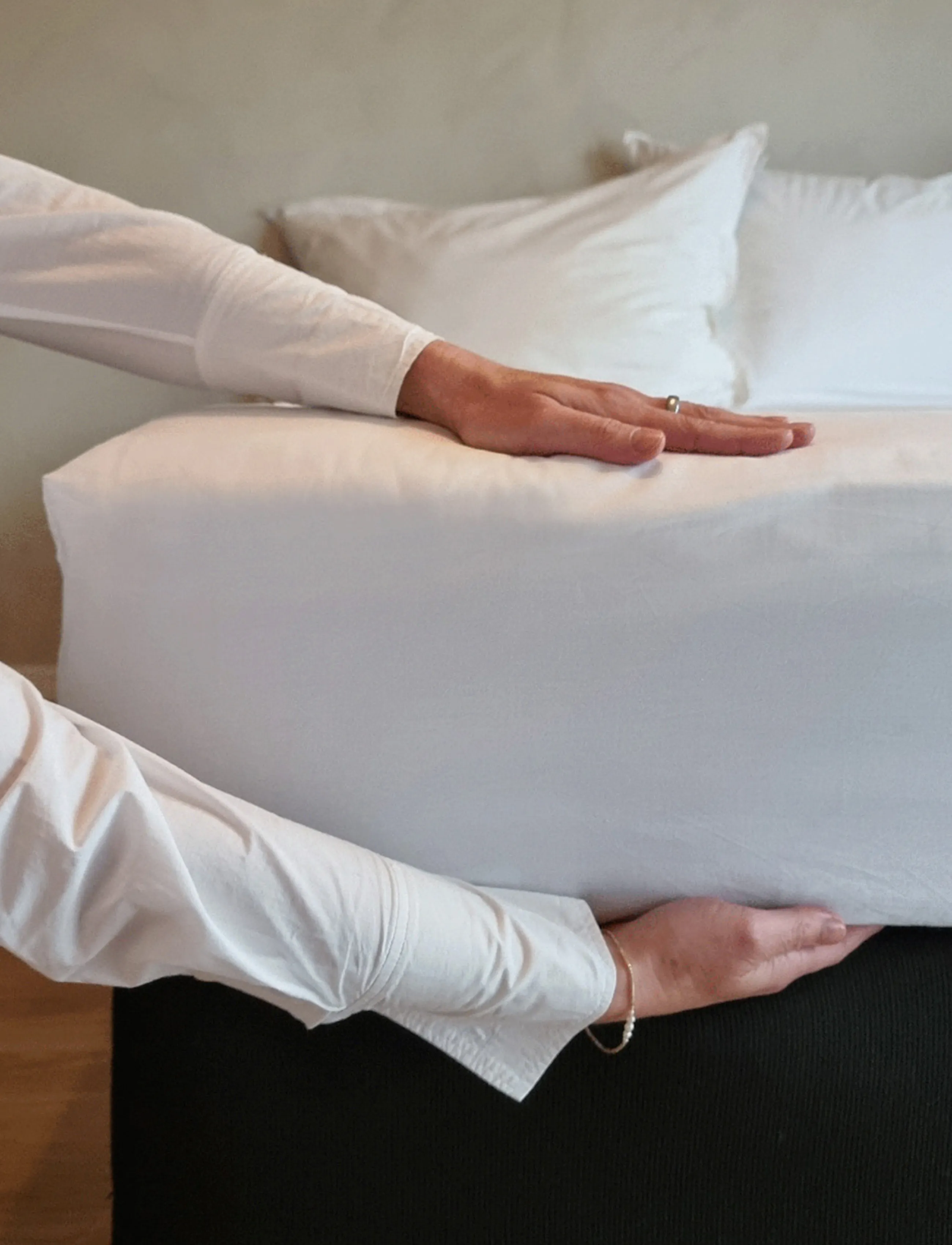 Borås Cotton Cloud Fitted Sheet, 90X200X40 cm, White, Sheets > Fitted Bed Sheets, Unisex
