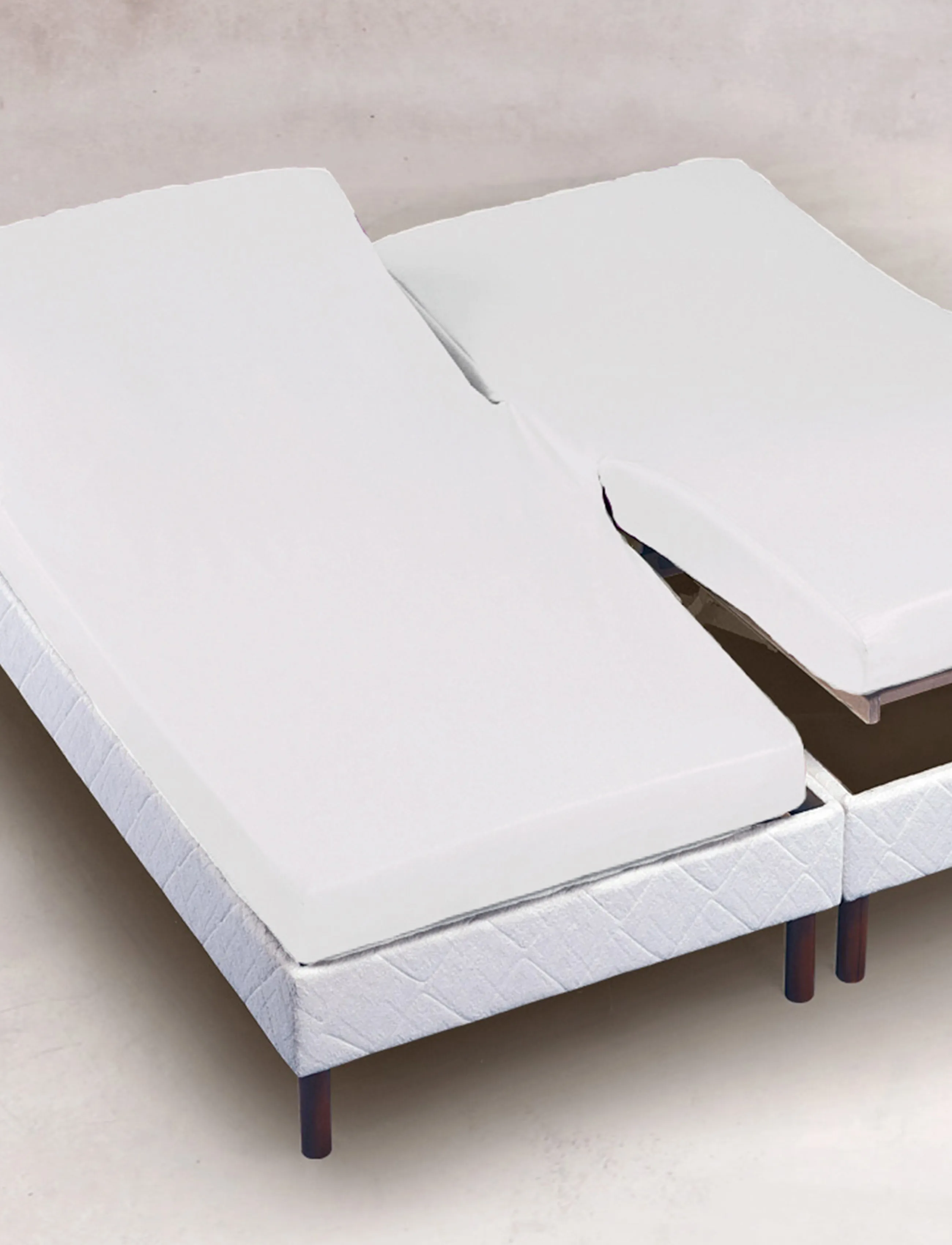 Borås Cotton Cloud H-Split 65 cm, 180X200X8X30 cm, White, Sheets > Fitted Bed Sheets, Unisex