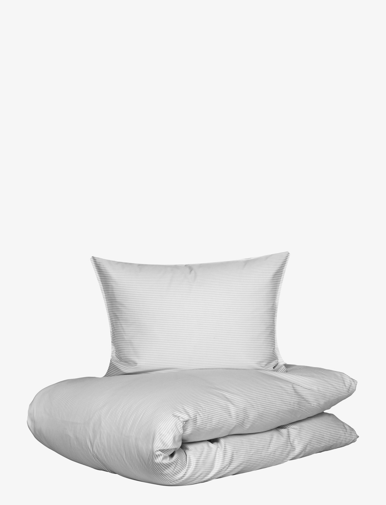 Borås Cotton Cille, 140X200;60X63 cm, Grey, Sengetekstiler > Sengesæt, Unisex