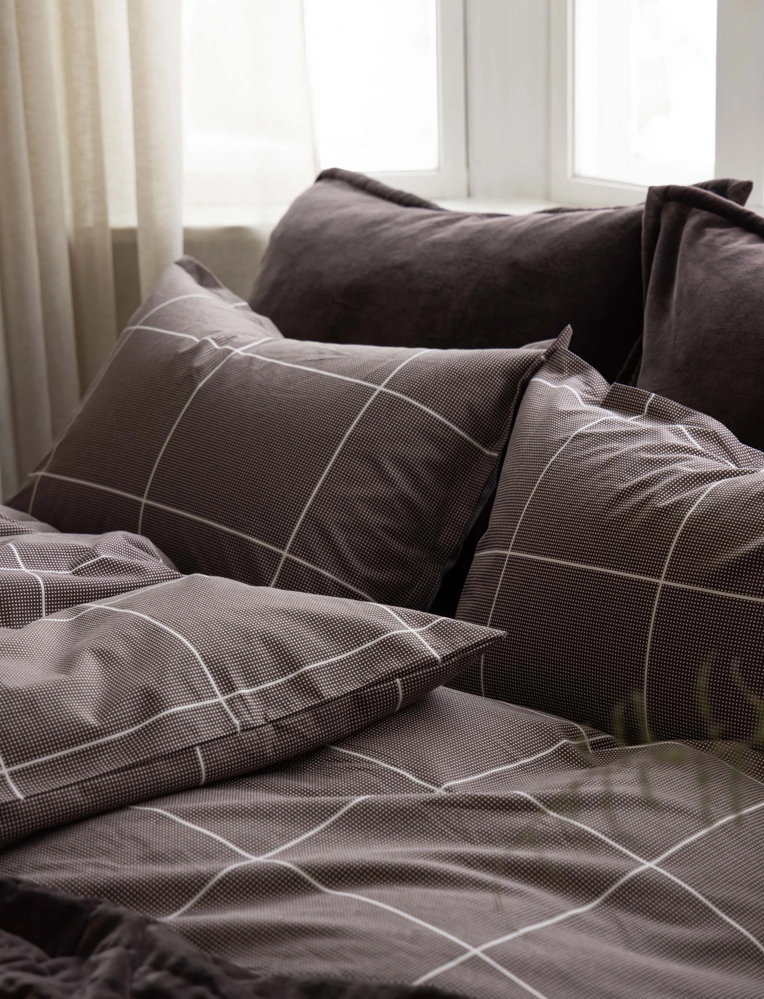 Borås Cotton - Billie - sengesæt - brown - 3