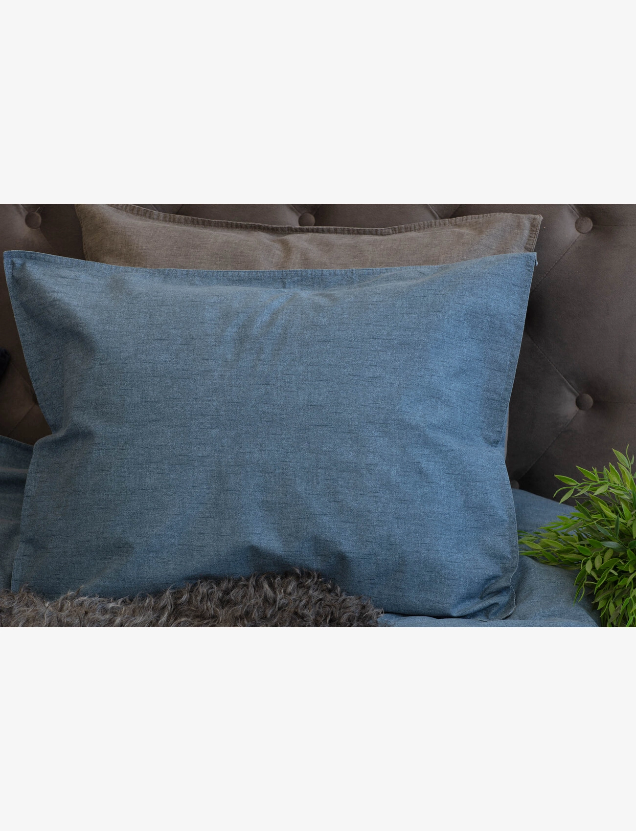 Borganäs of Sweden - 2-Dels Set Washed Ny Rosa - bedsets - navy - 4