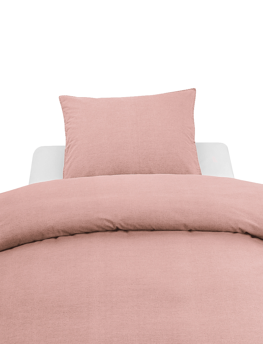 Borganäs of Sweden - 2-Dels Set Washed Ny Rosa - bed sets - pink - 0