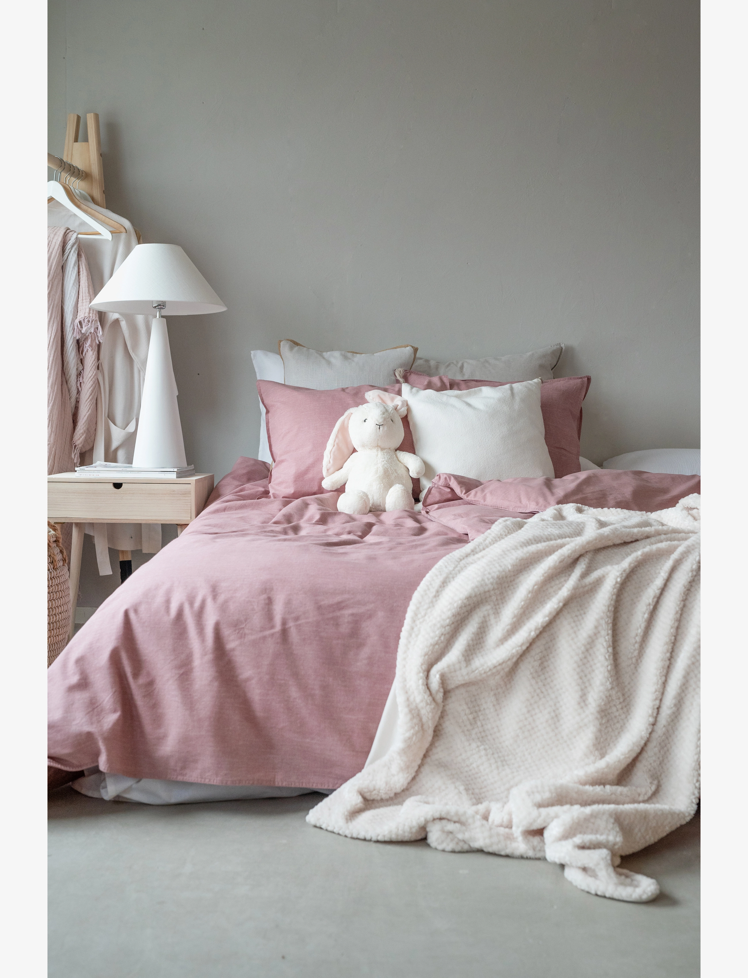 Borganäs of Sweden - 2-Dels Set Washed Ny Rosa - bed sets - pink - 2