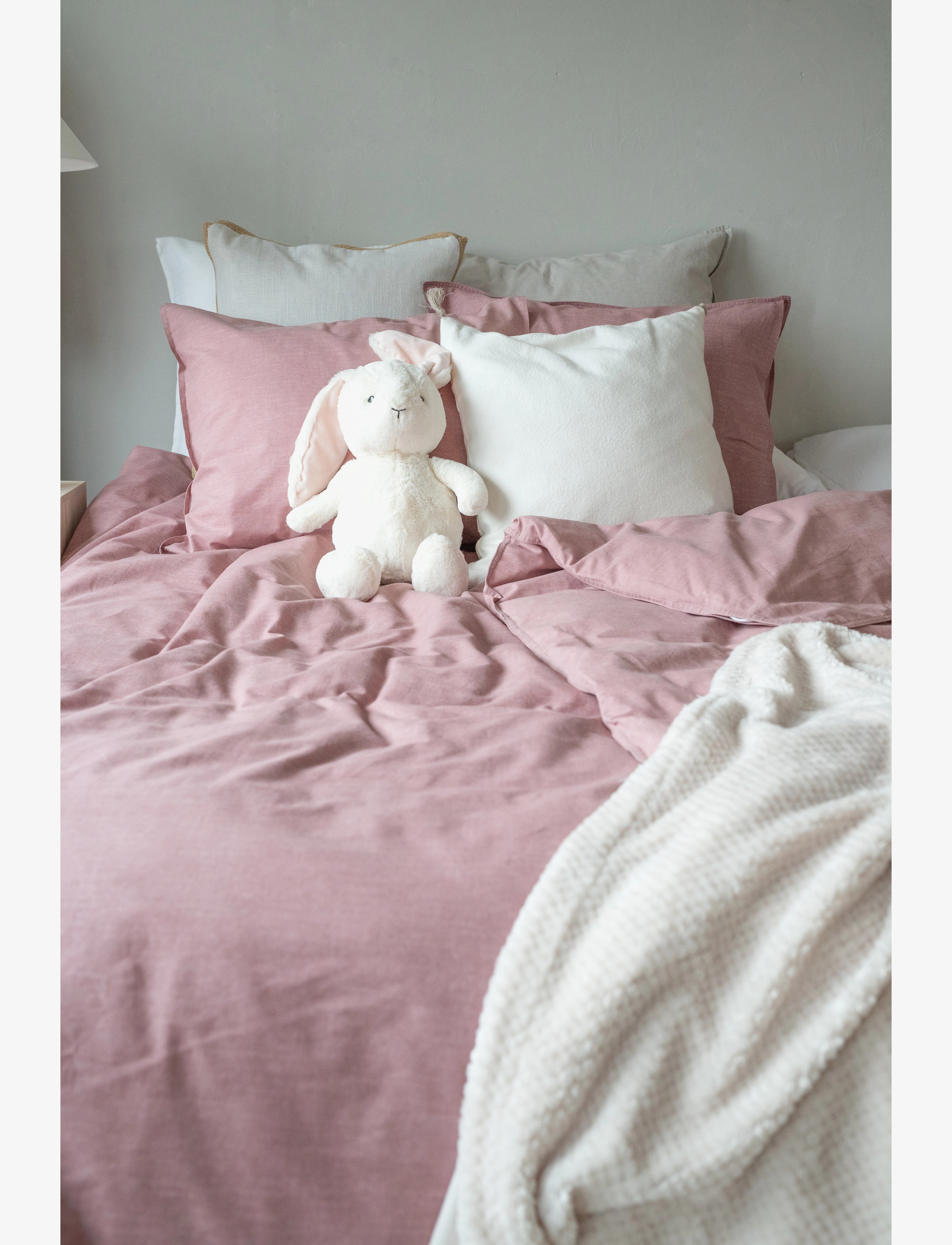 Borganäs of Sweden - 2-Dels Set Washed Ny Rosa - bed sets - pink - 3