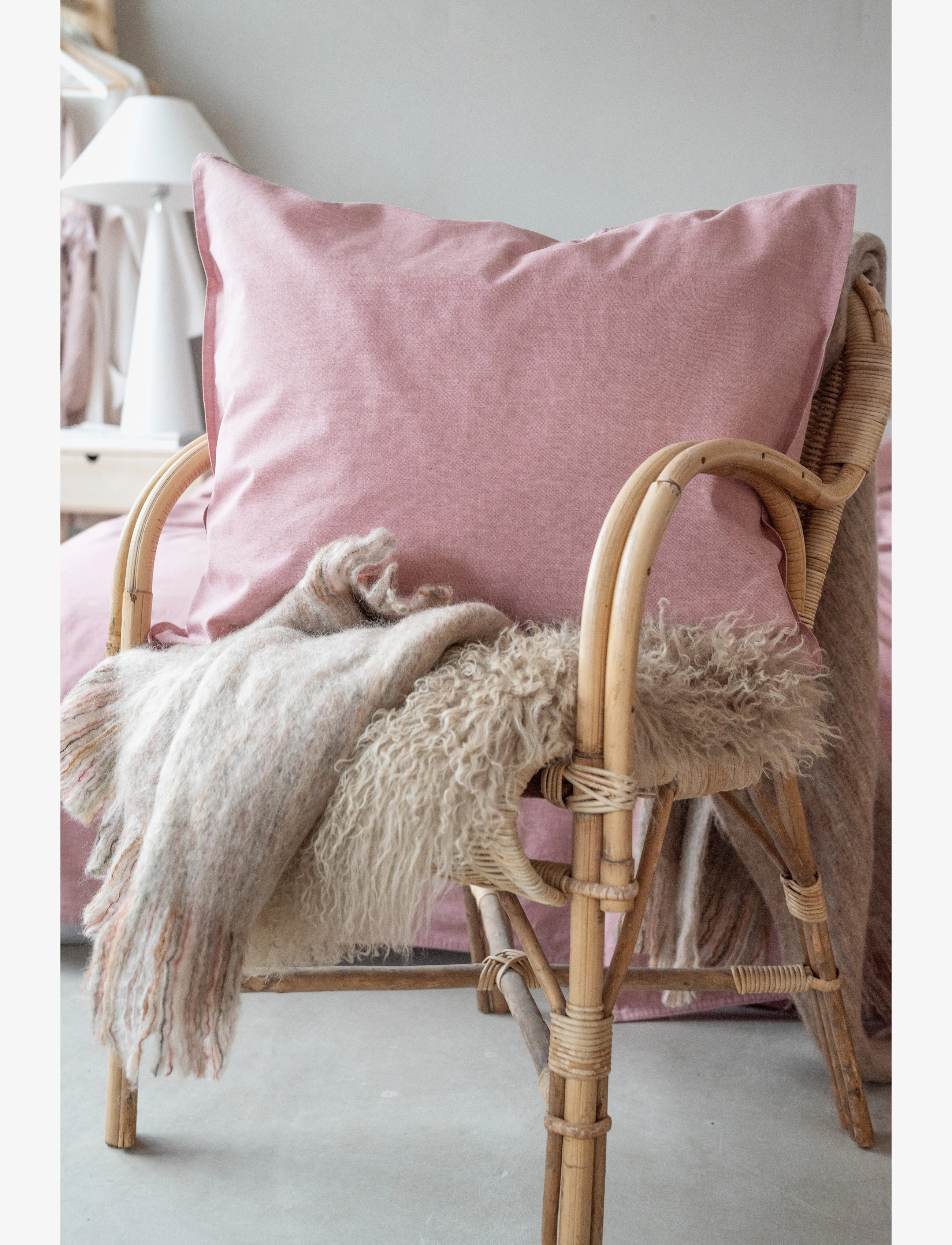 Borganäs of Sweden - 2-Dels Set Washed Ny Rosa - bed sets - pink - 4