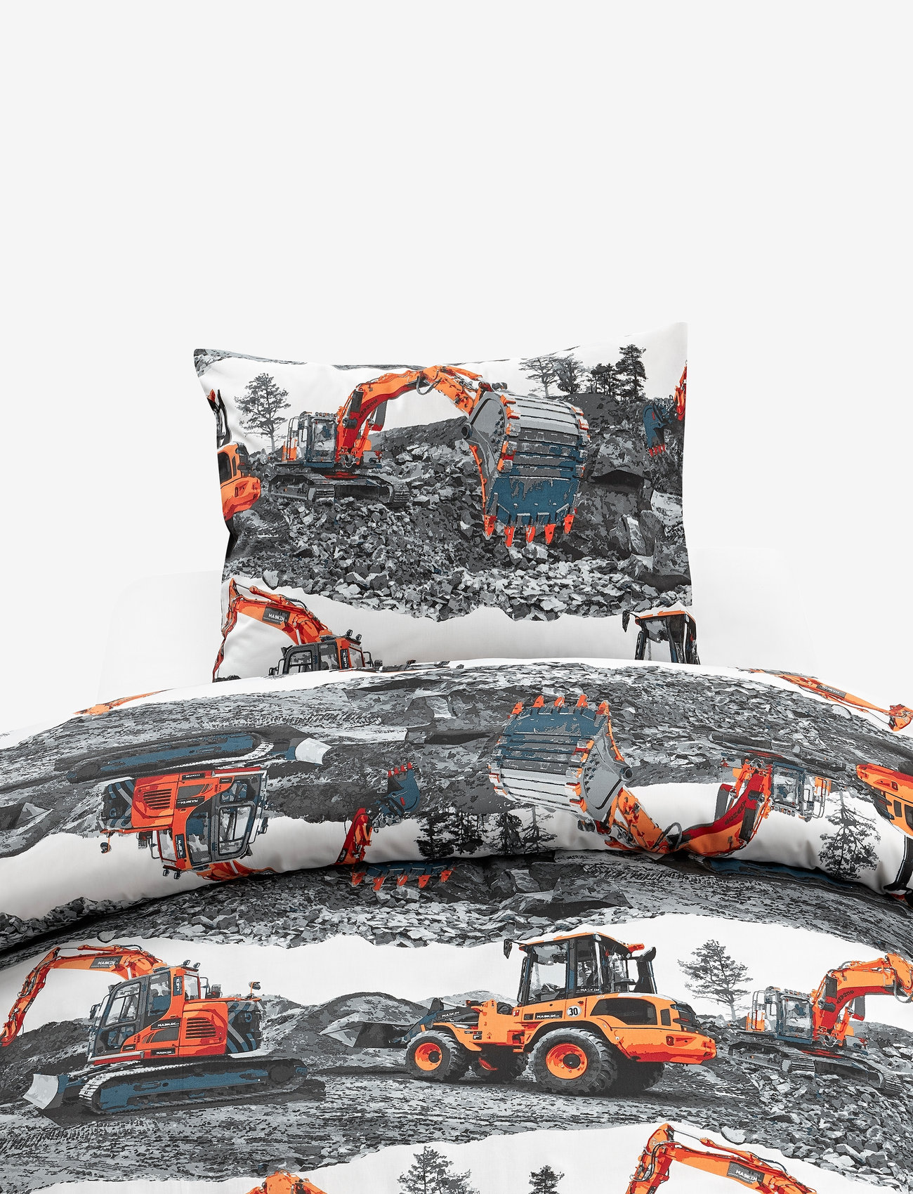 Borganäs of Sweden - 2-Dels Set Maskiner Orange - bed sets - orange - 0