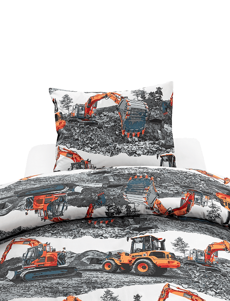 Borganäs of Sweden - 2-Dels Set Maskiner Orange - bed sets - orange - 0
