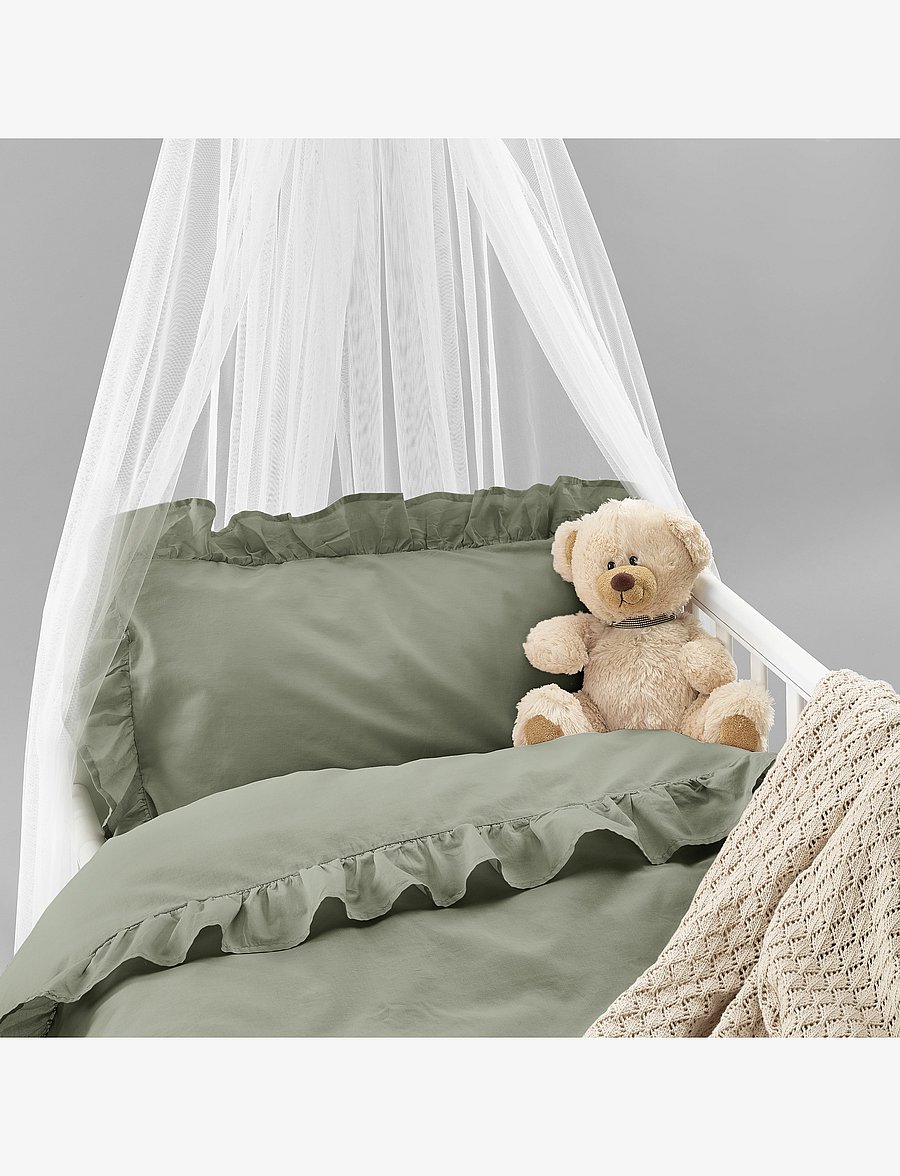 Borganäs of Sweden - 2-Dels Set Volang Grön Spjälsäng - parures de lit - green - 1