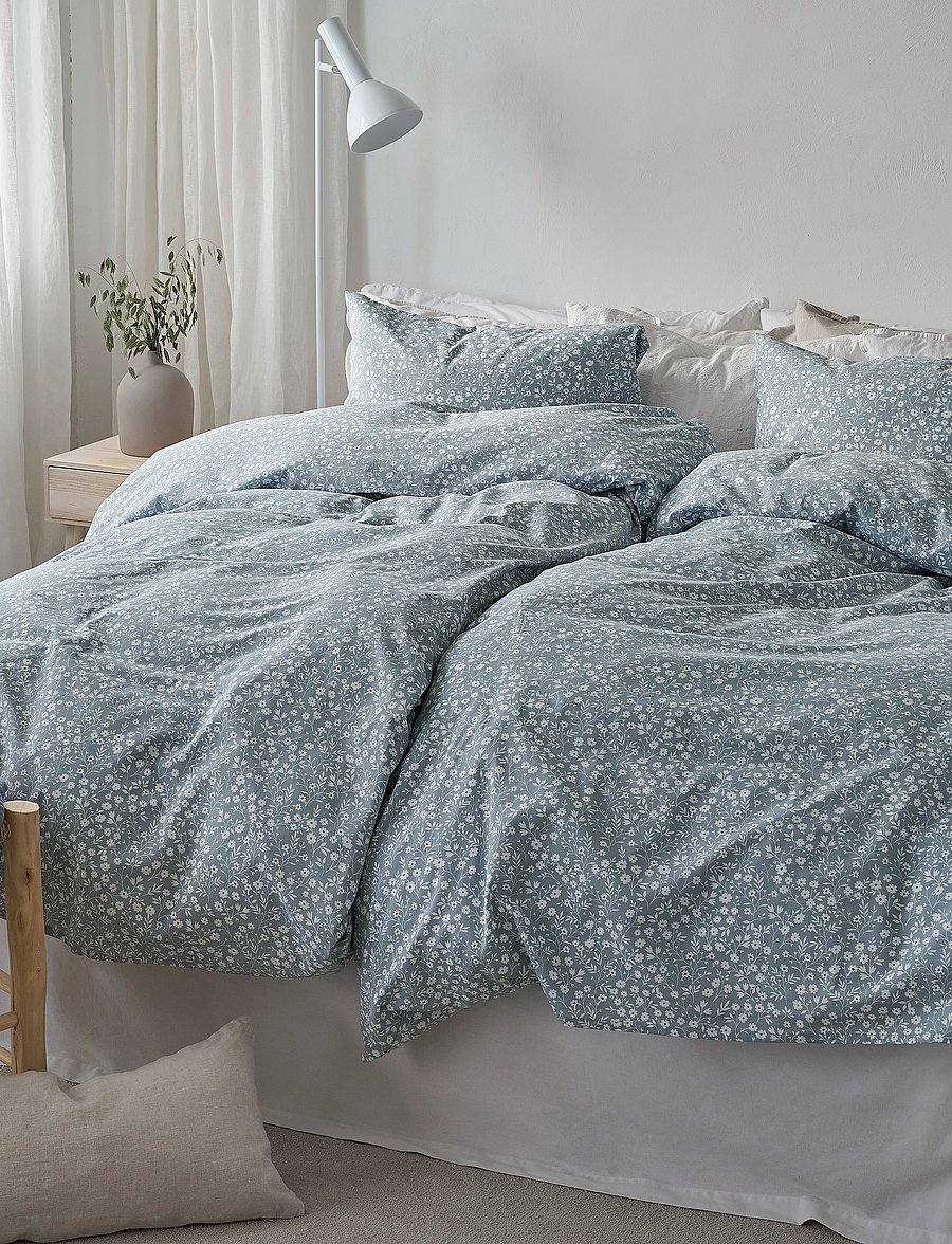Borganäs of Sweden - Duvet cover set Hedda Blue - bed sets - blue - 0