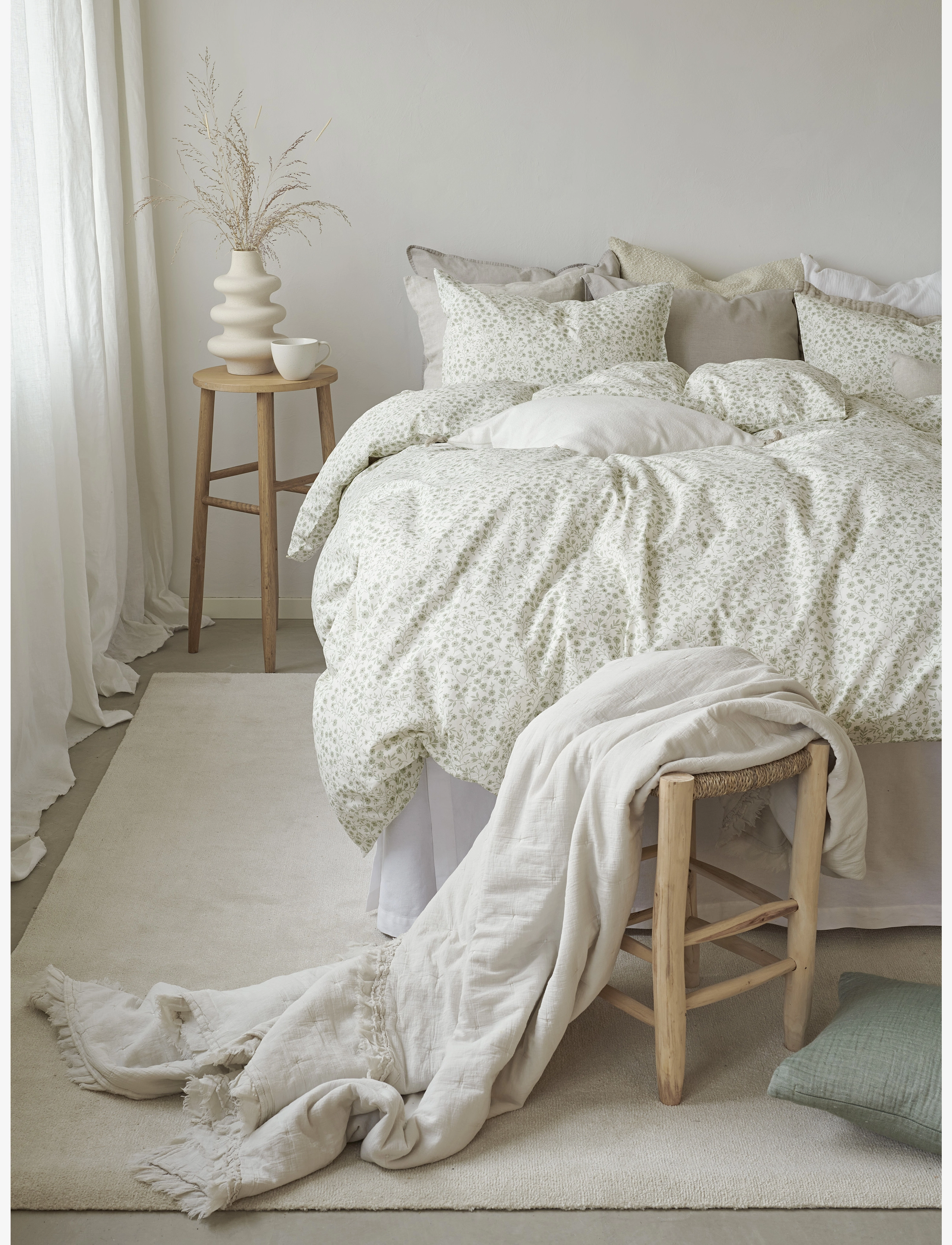 Borganäs of Sweden - Duvet cover set Hedda Blue - green - 1