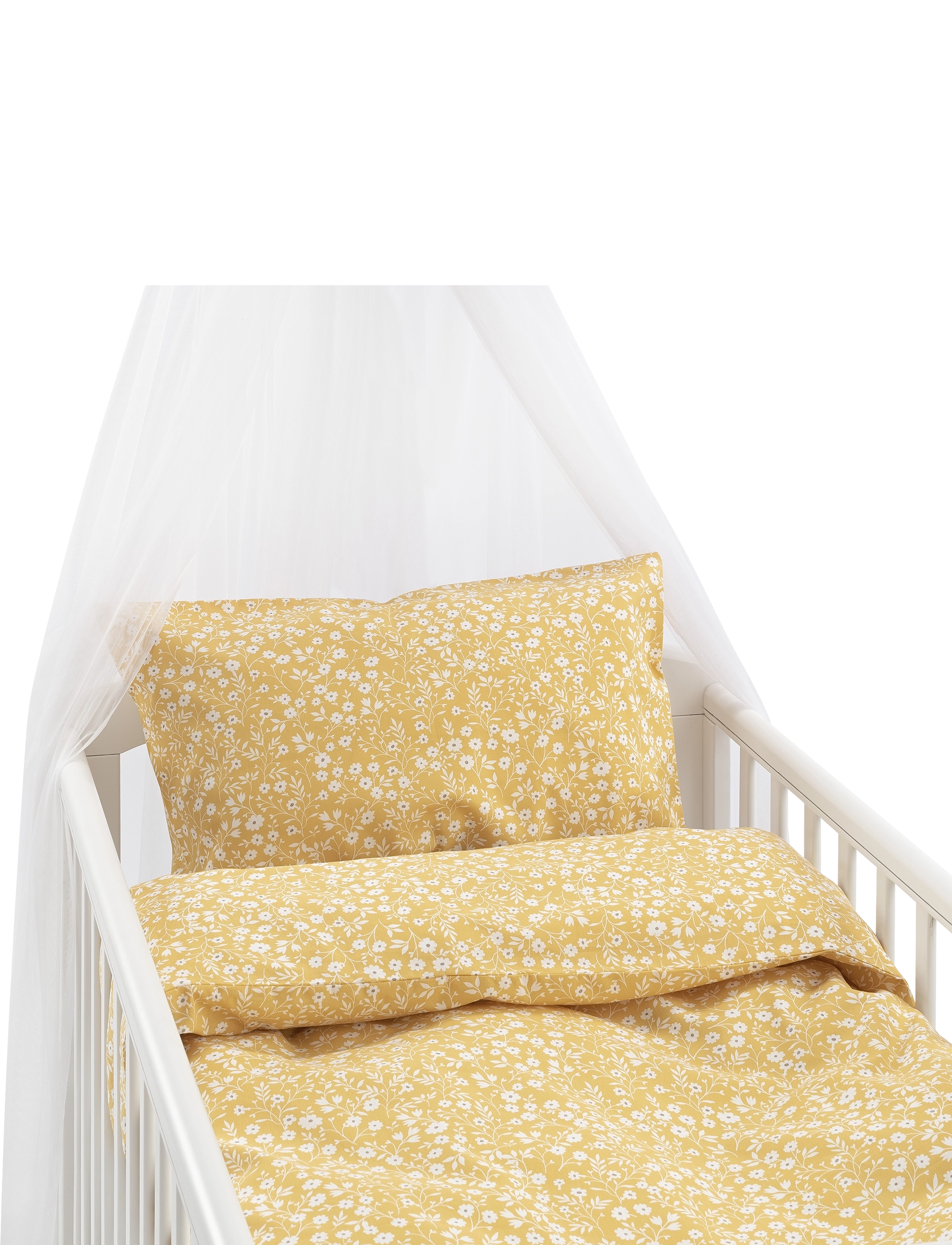 Borganäs of Sweden 2-Dels Set Hedda Gul Spjälsäng, 1ST 100X130 cm, Sleep Time, Gelb - Bed Sets, Kinder