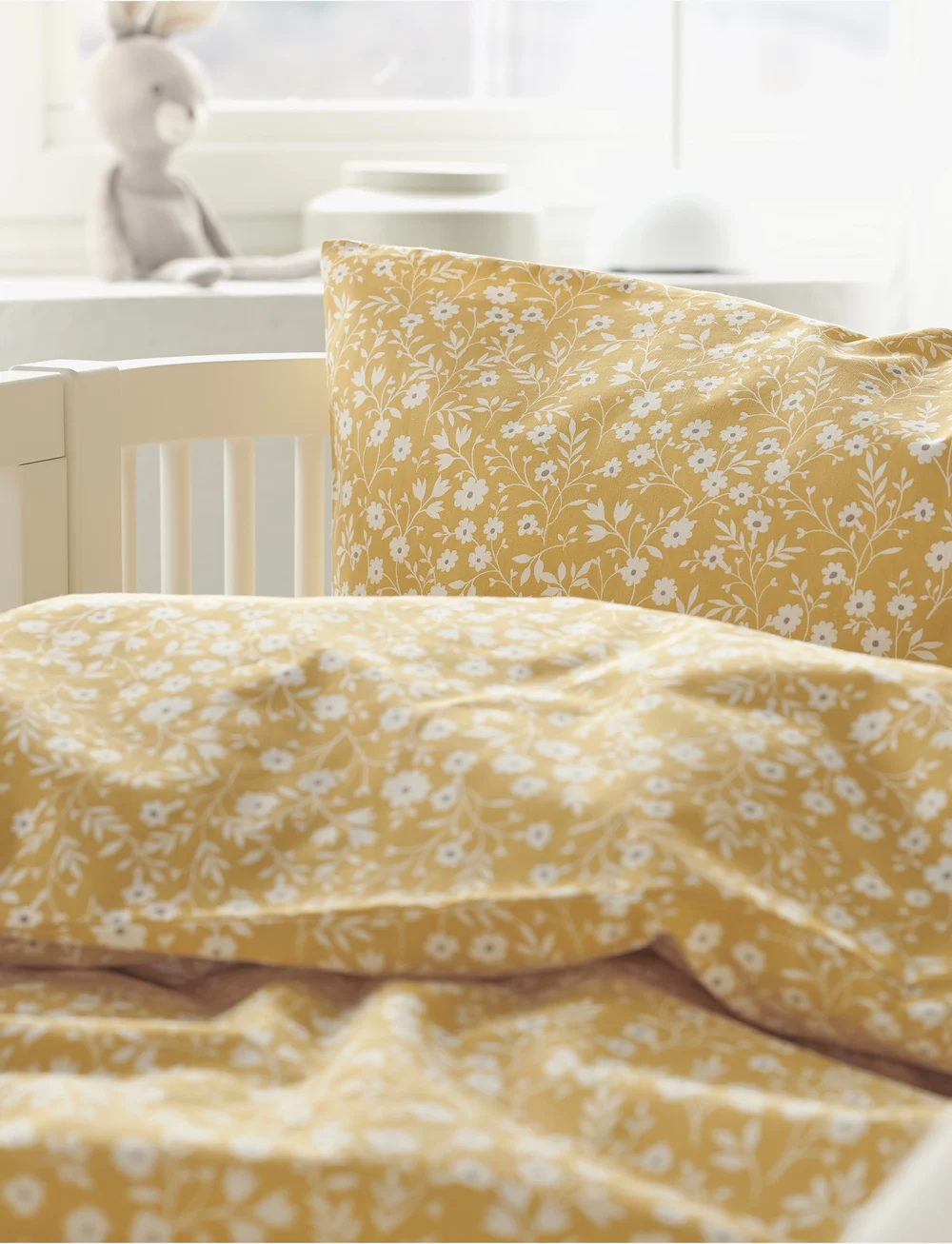 Borganäs of Sweden - 2-Dels Set Hedda Gul Spjälsäng - bettwäsche-set - yellow - 3