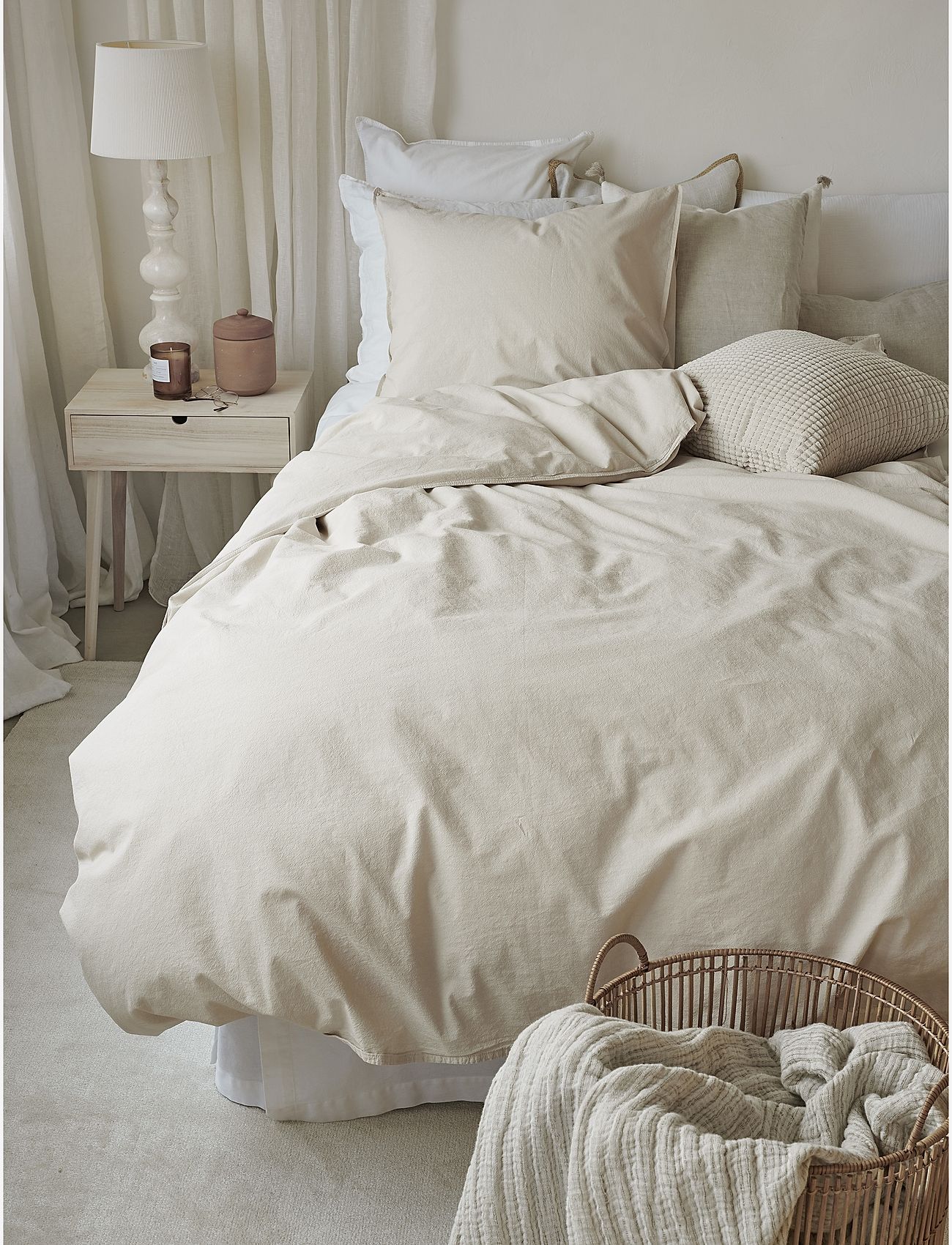 Borganäs of Sweden - Duvet cover set Humble Blue - beige - 1