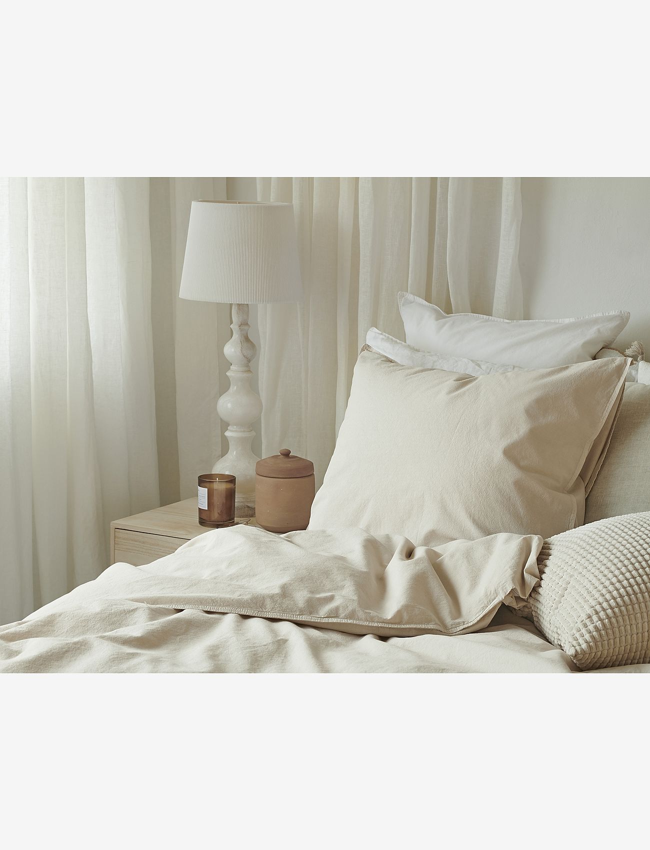 Borganäs of Sweden - Duvet cover set Humble Blue - beige - 3