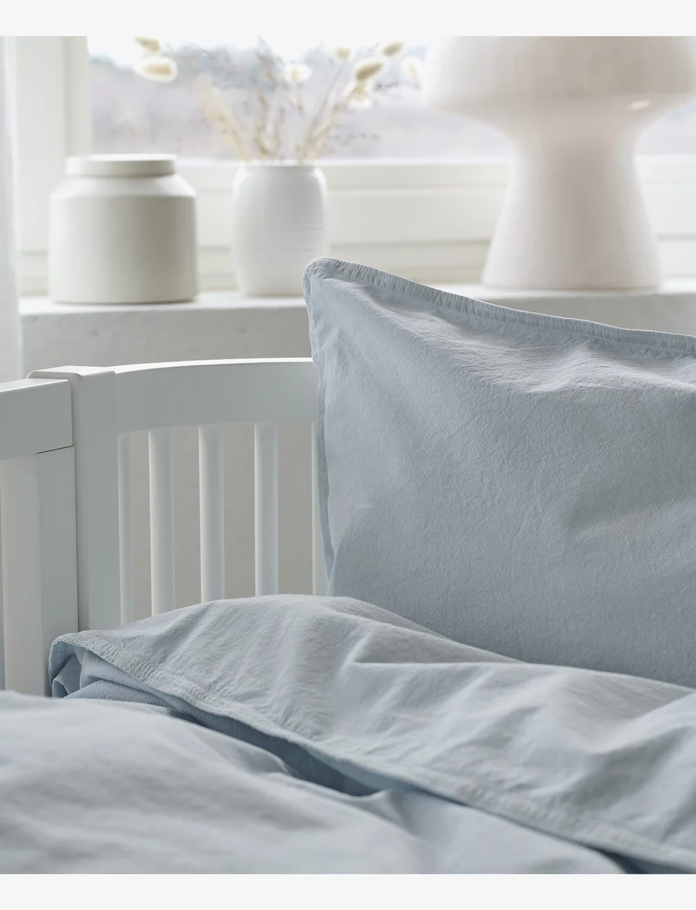 Borganäs of Sweden - 2-Dels Set Humble Ljusblå Spjälsäng - påslakanset - blue - 3