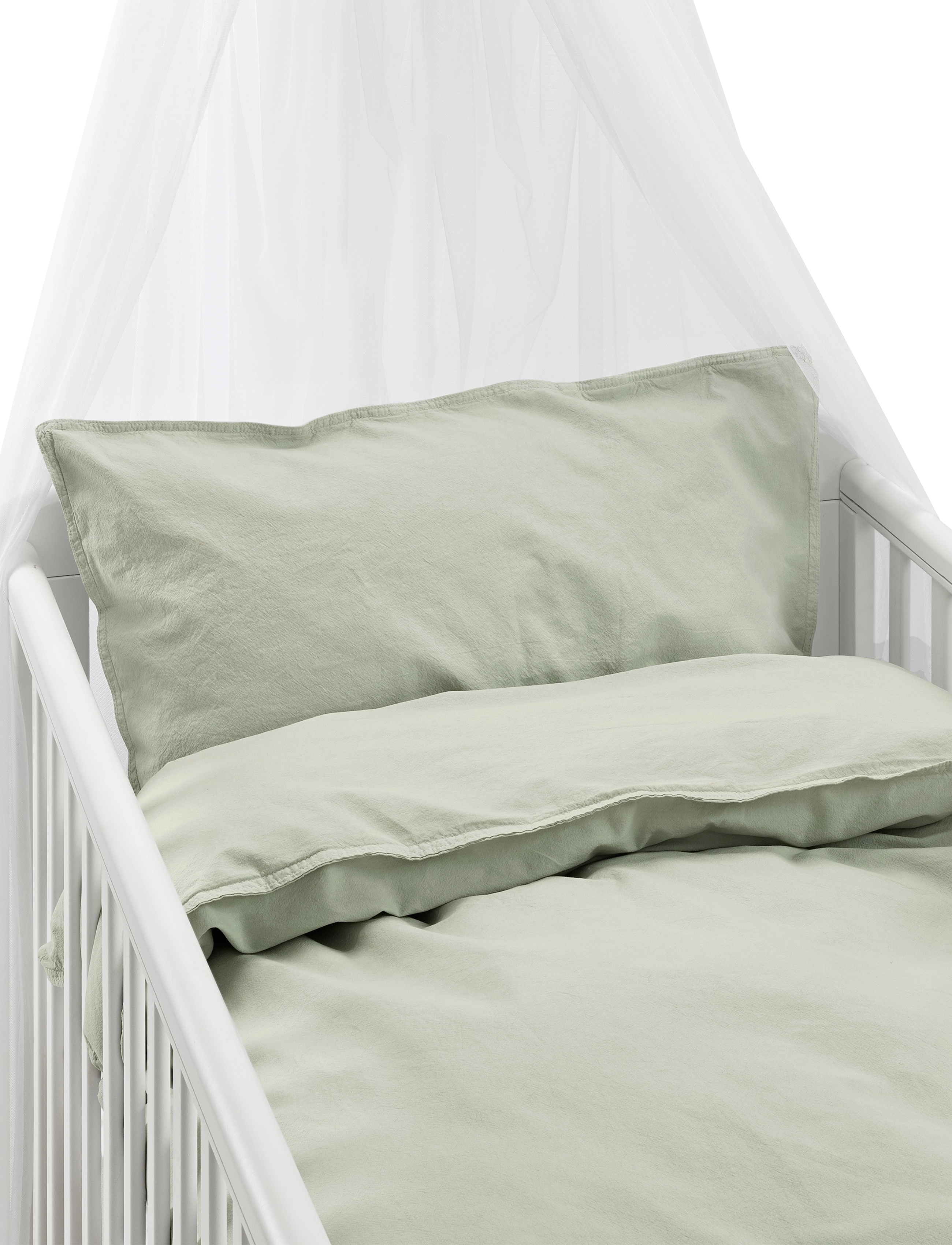 Borganäs of Sweden 2-Dels Set Humble Ljusblå Spjälsäng, 1ST 100X130 cm, Sleep Time, Grün - Bed Sets, Kinder