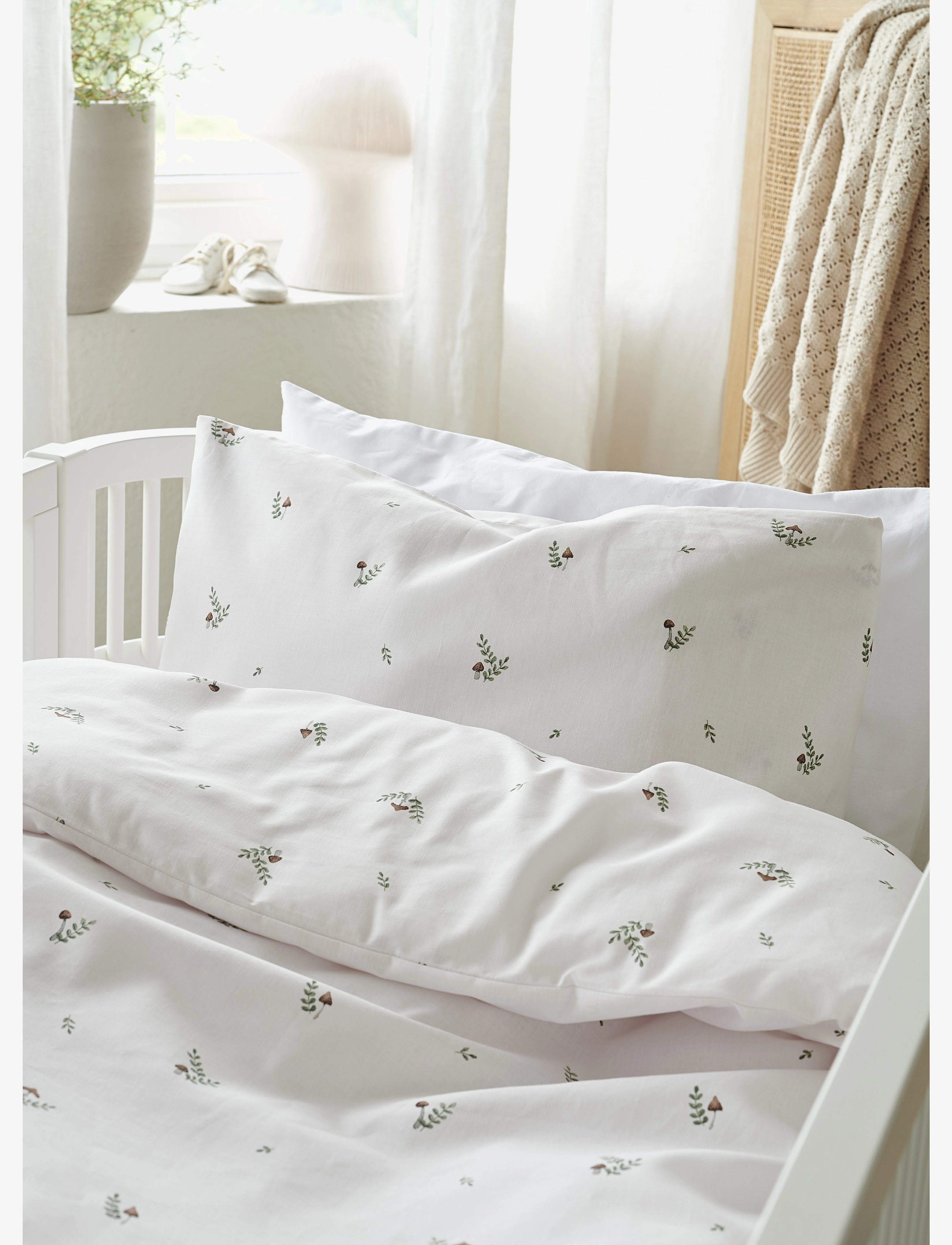Borganäs of Sweden - 2-Dels Set Alvin Beige Spjälsäng - parures de lit - cream - 2