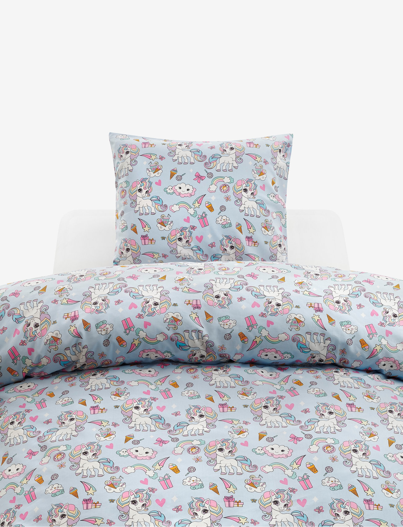 Borganäs of Sweden - Duvet cover set Unicorn Rosa - blue - 0