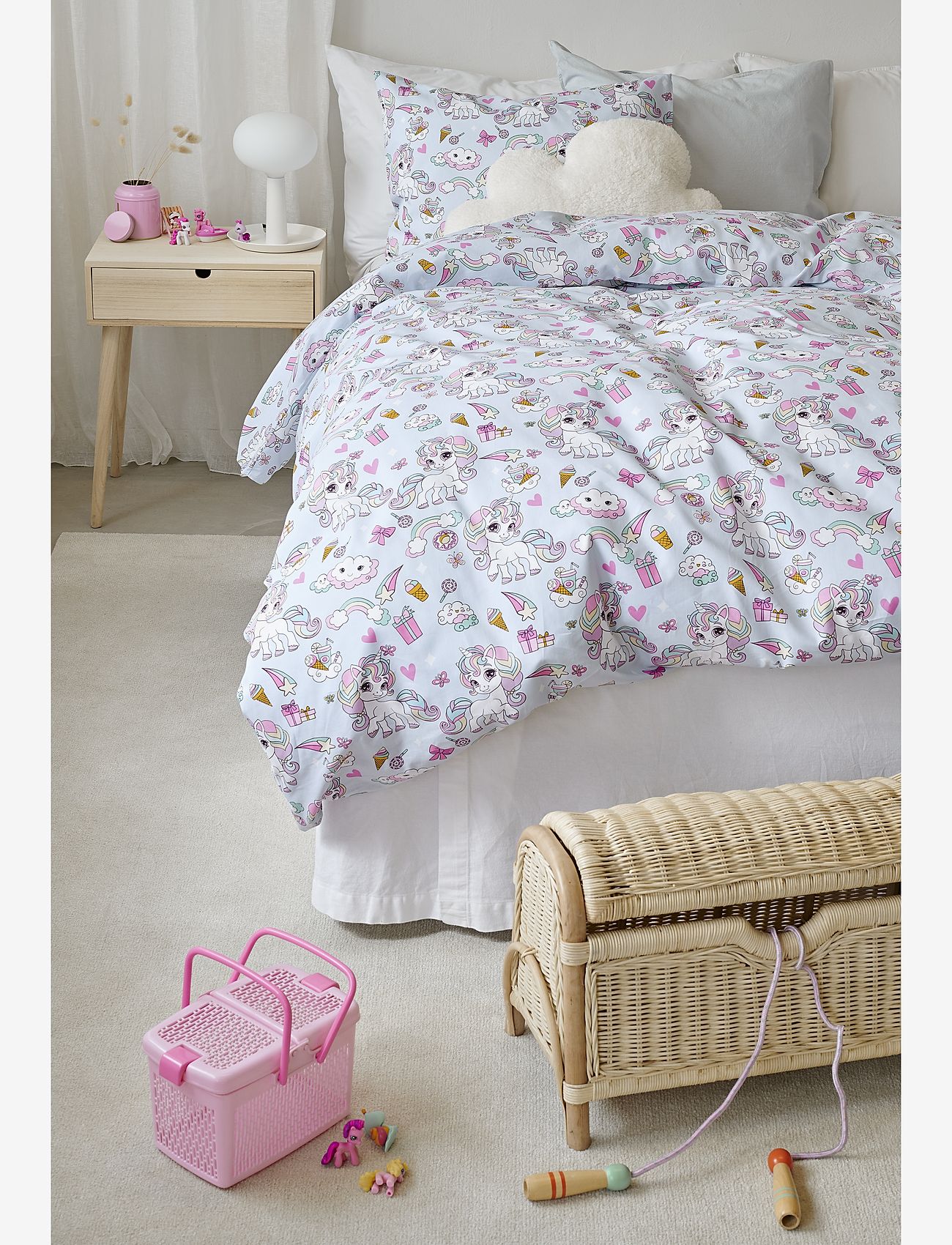 Borganäs of Sweden - Duvet cover set Unicorn Rosa - blue - 2