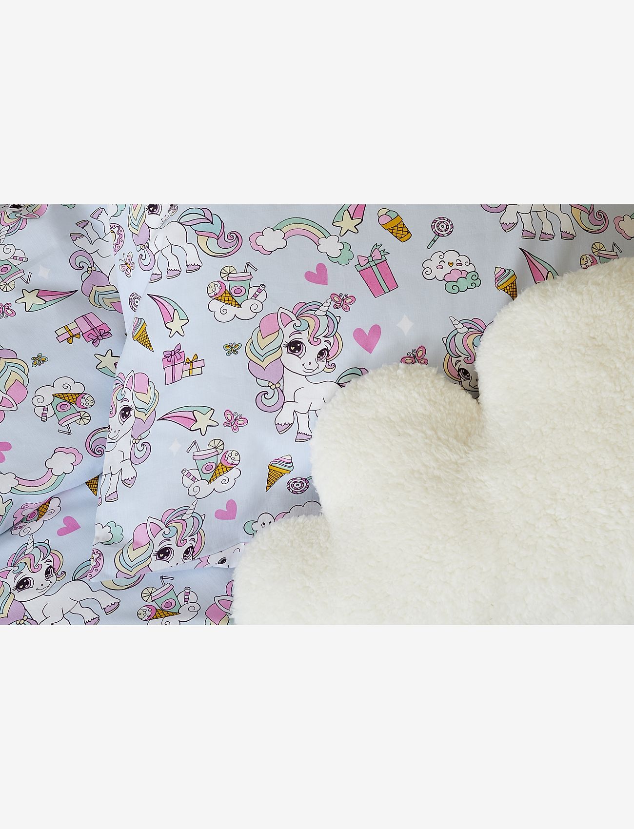 Borganäs of Sweden - Duvet cover set Unicorn Rosa - blue - 3