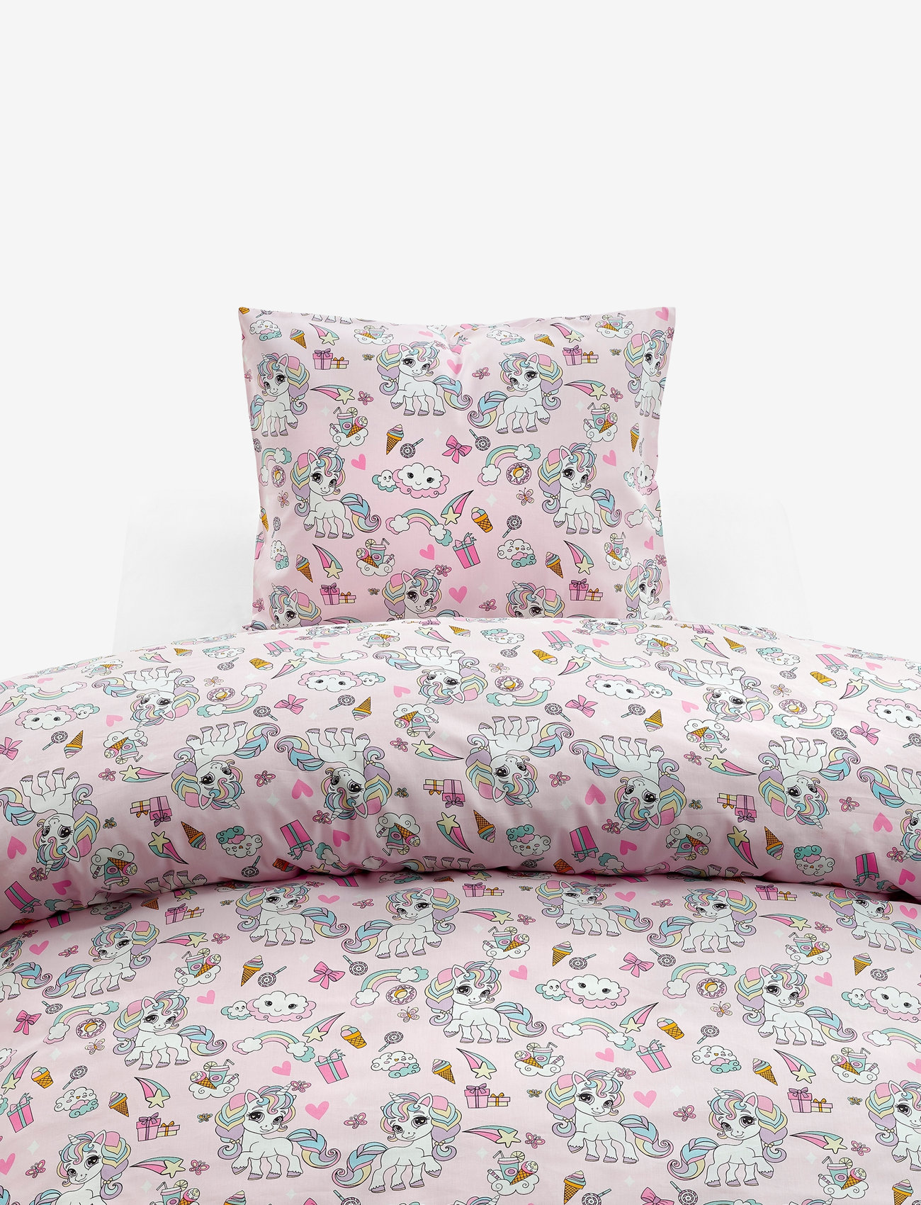 Borganäs of Sweden - Duvet cover set Unicorn Rosa - bedsets - pink - 0