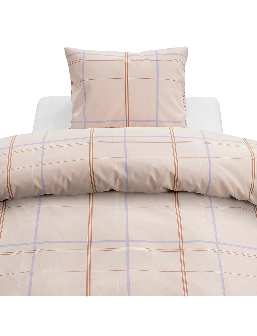 Borganäs of Sweden - Duvet cover set Tyra Check Green - bedsets - purple - 1