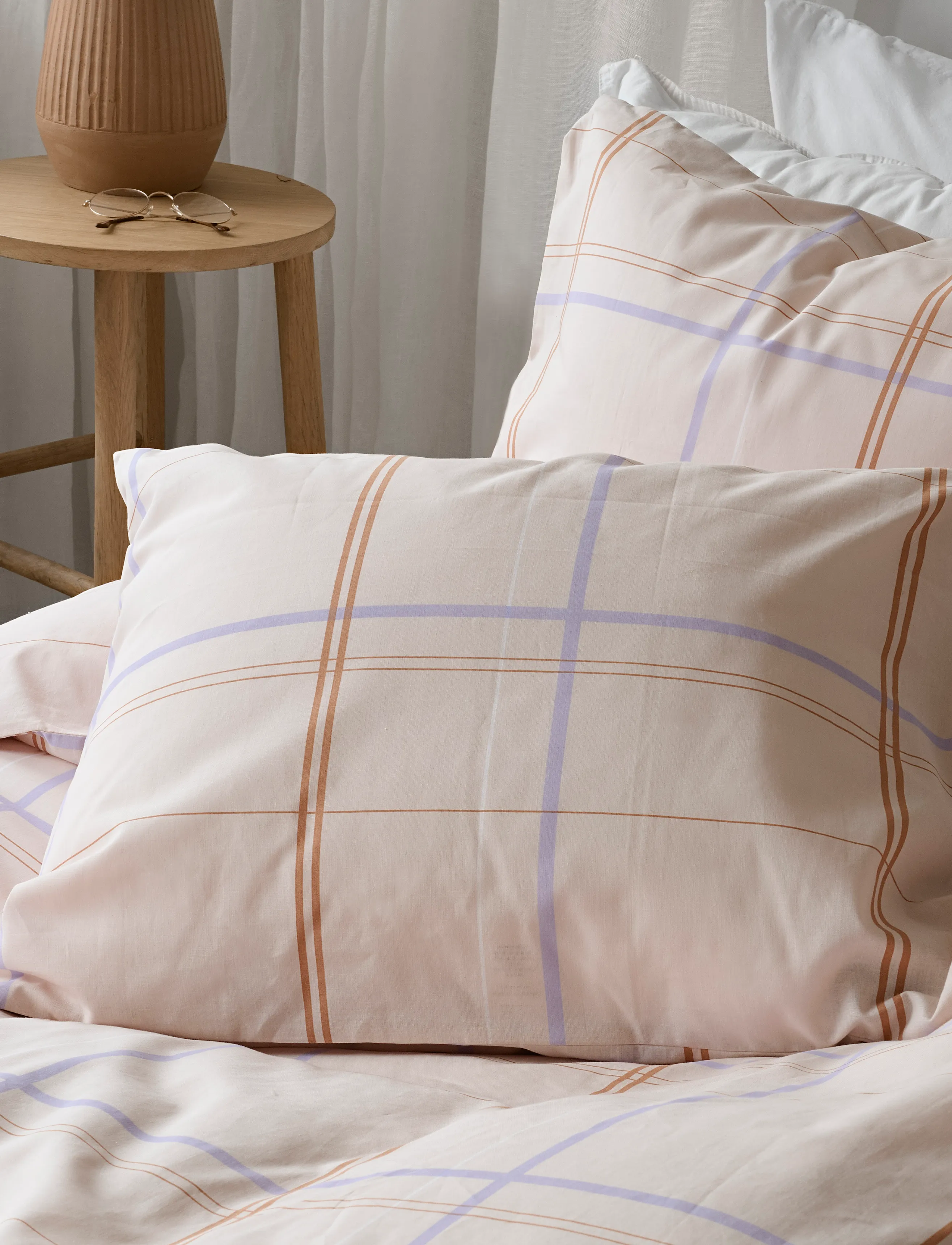 Borganäs of Sweden - Duvet cover set Tyra Check Green - bedsets - purple - 3