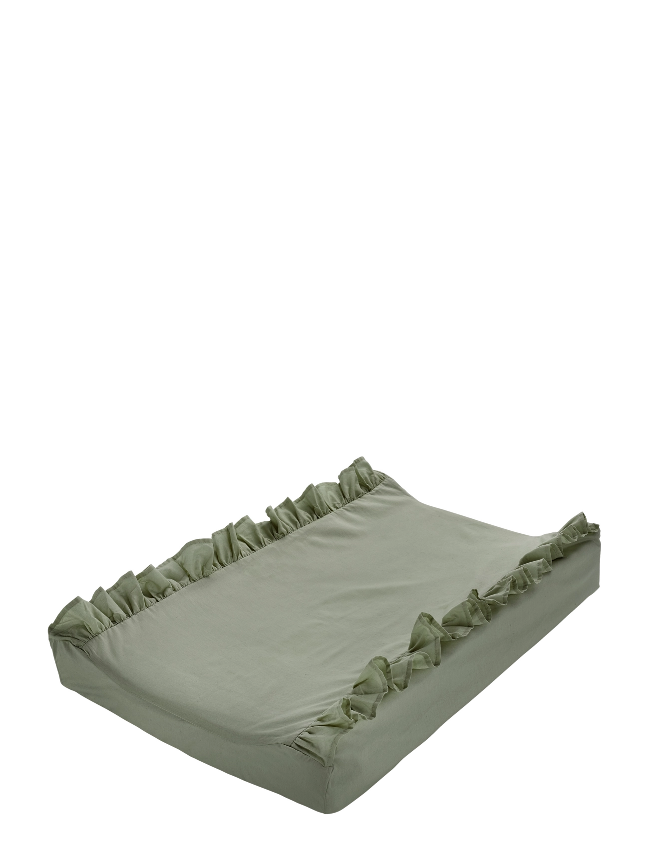 Borganäs of Sweden Changing bed cover Ruffle 50x70 cm Sand - Borganäs of Sweden - GREEN / green