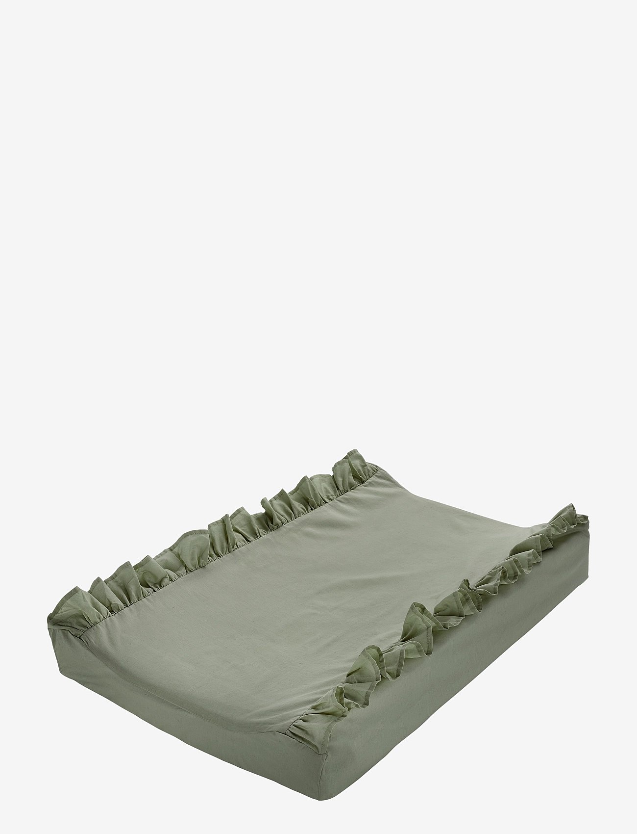 Borganäs of Sweden Changing Bed Cover Ruffle 50X70 Cm Sand - Green - 50X70CM