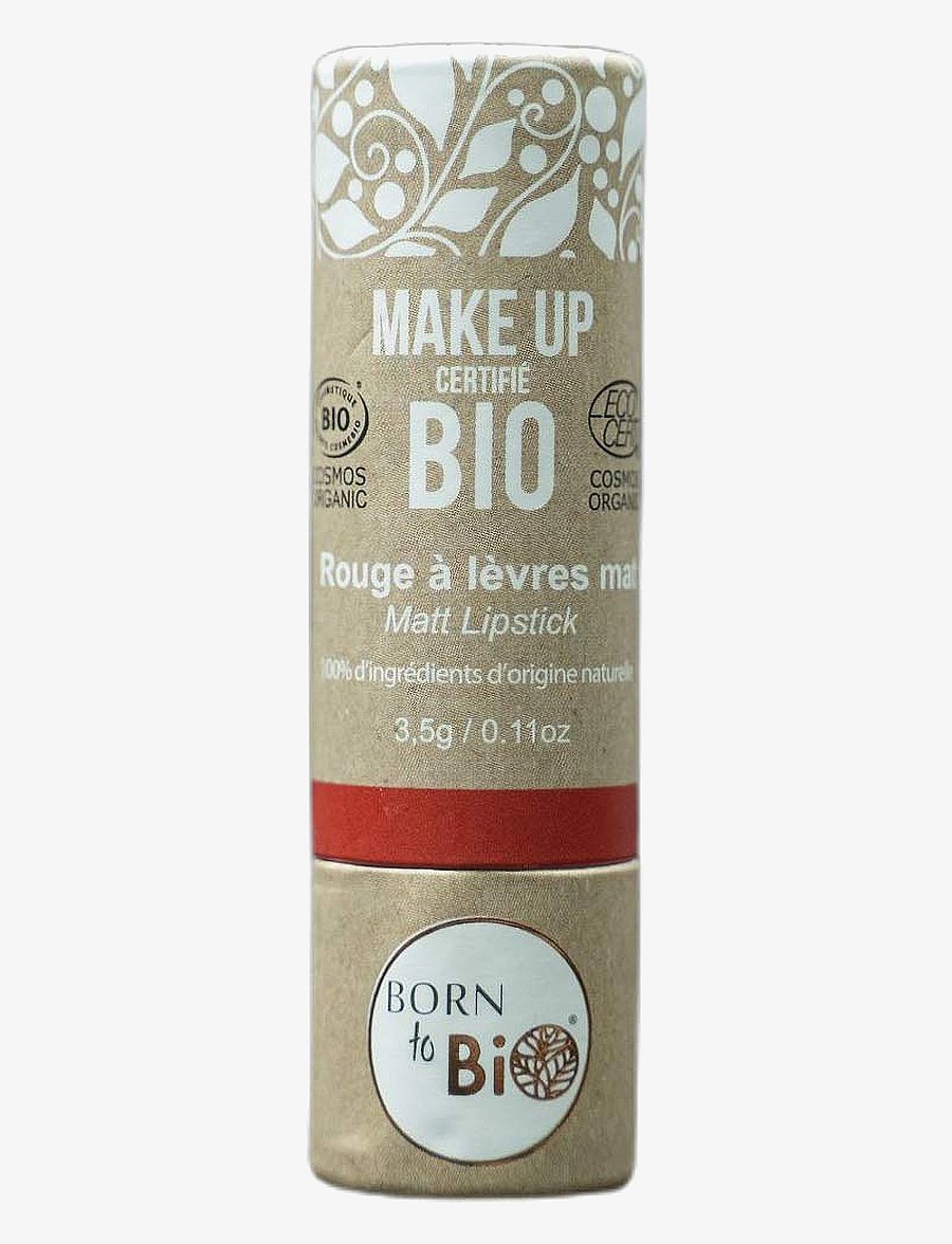 Born to Bio - Born to Bio Organic Matt Lipstick - förðunarvörur - n°6 rouge cuivre - 1