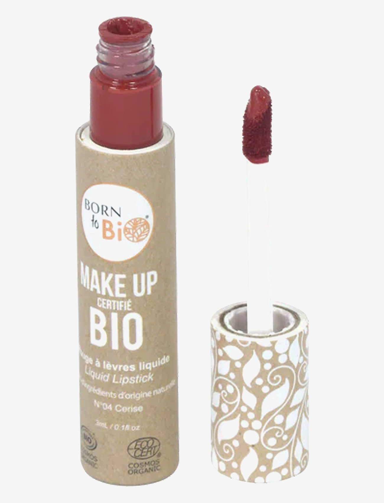 Born to Bio - Born to Bio Organic Liquid Lipstick - förðunarvörur - n°3  rouge intense - 0