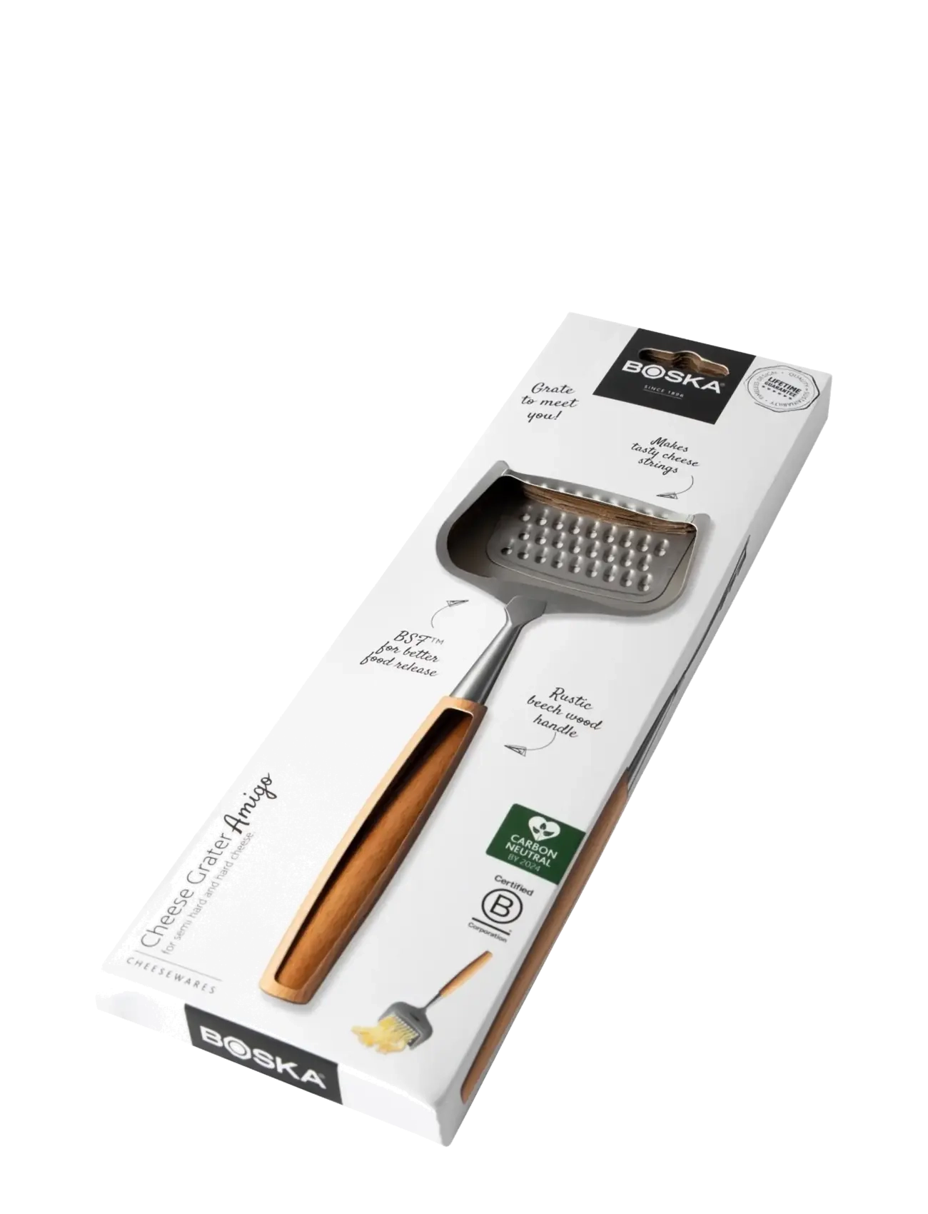 BOSKA - Cheese Grater AMIGO BOSKA® - rivjärn - dark wood/stainless - 3