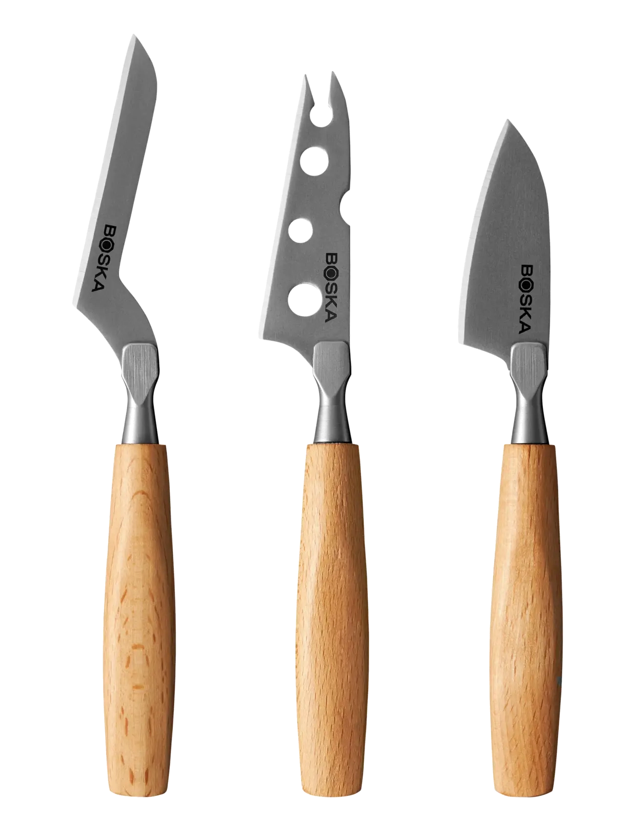 BOSKA Cheese Knife Small AMIGO SET/3 BOSKA® - Bestick - LIGHT WOOD / beige
