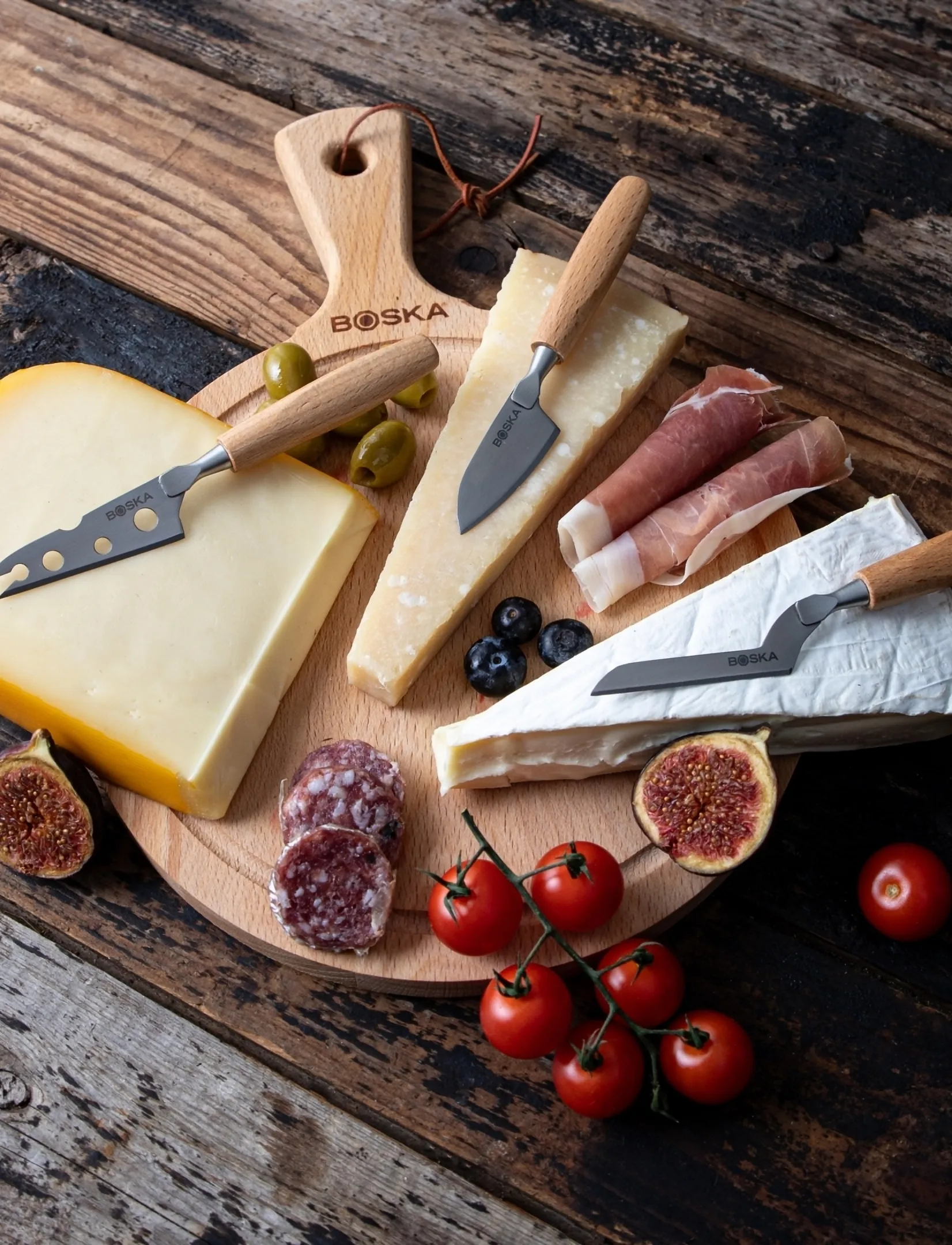 BOSKA - Cheese Knife Small AMIGO SET/3 BOSKA® - osteknive - light wood - 0