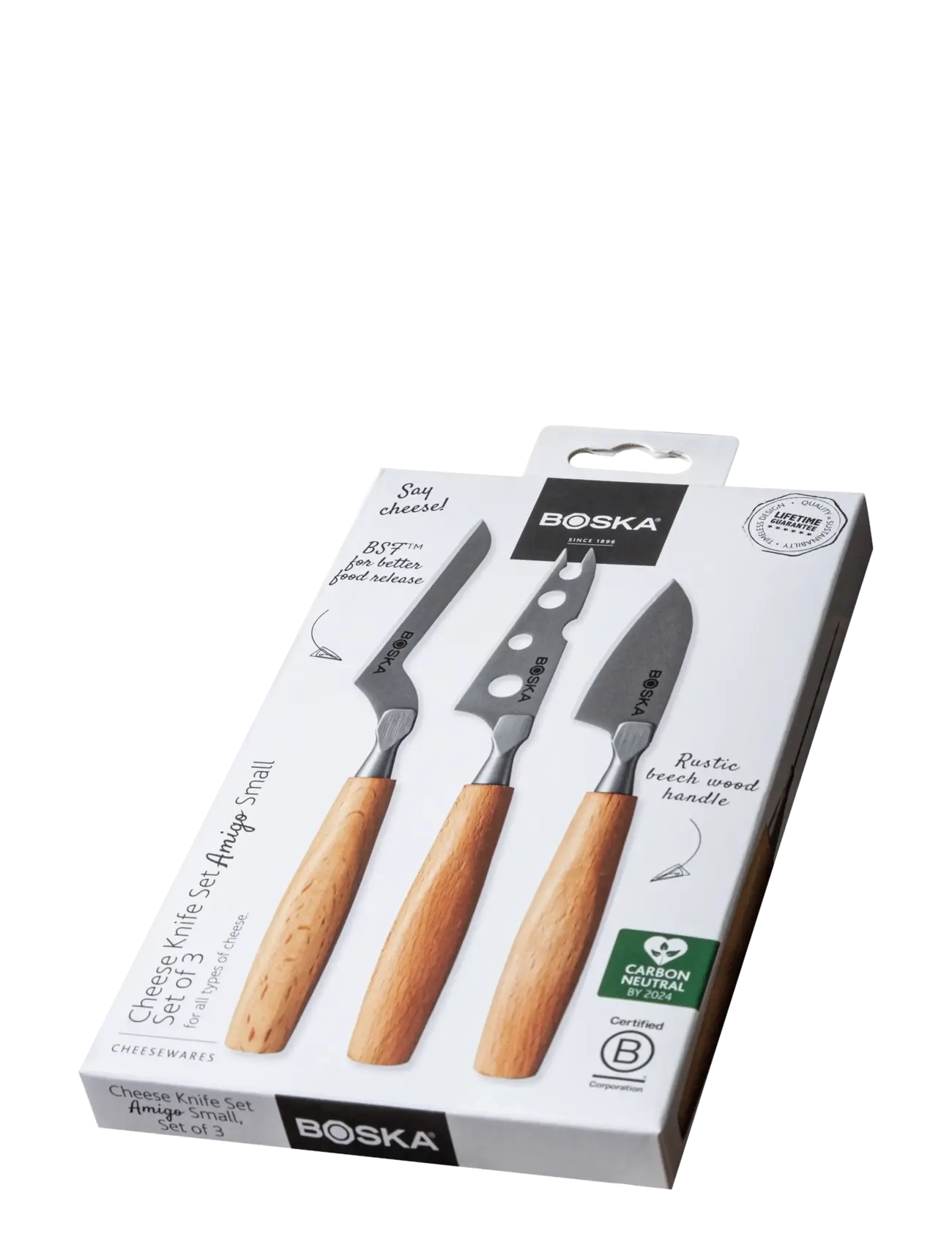BOSKA - Cheese Knife Small AMIGO SET/3 BOSKA® - osteknive - light wood - 2