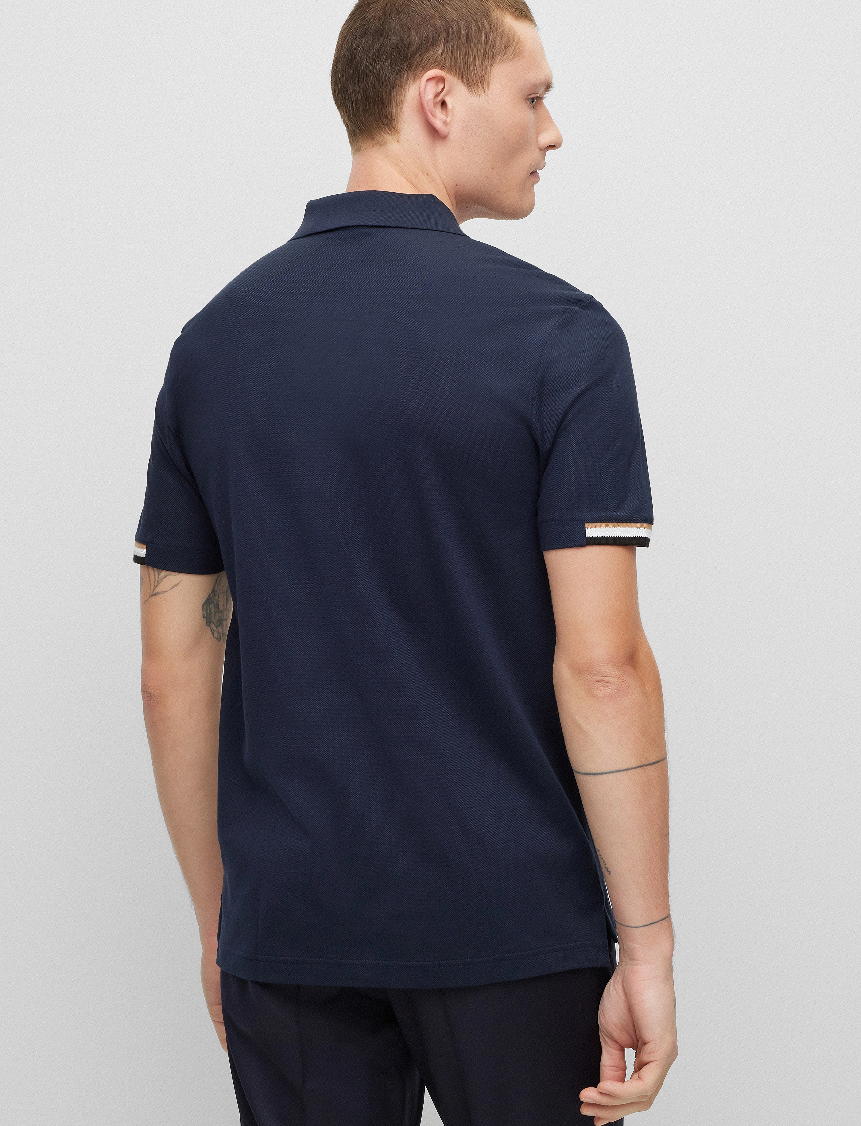 BOSS - Parlay 147 - lühikeste varrukatega polod - dark blue - 3
