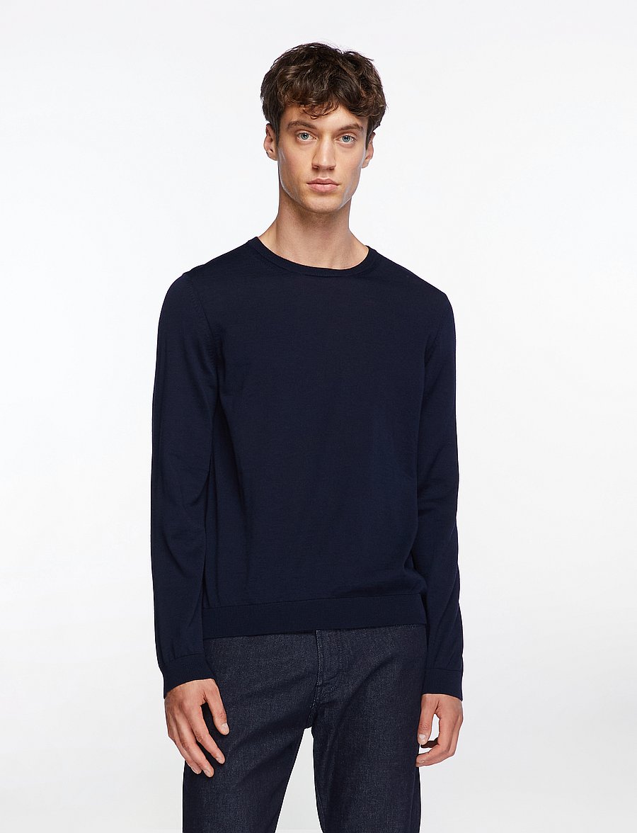 BOSS - Leno-P - rundhals - dark blue - 0