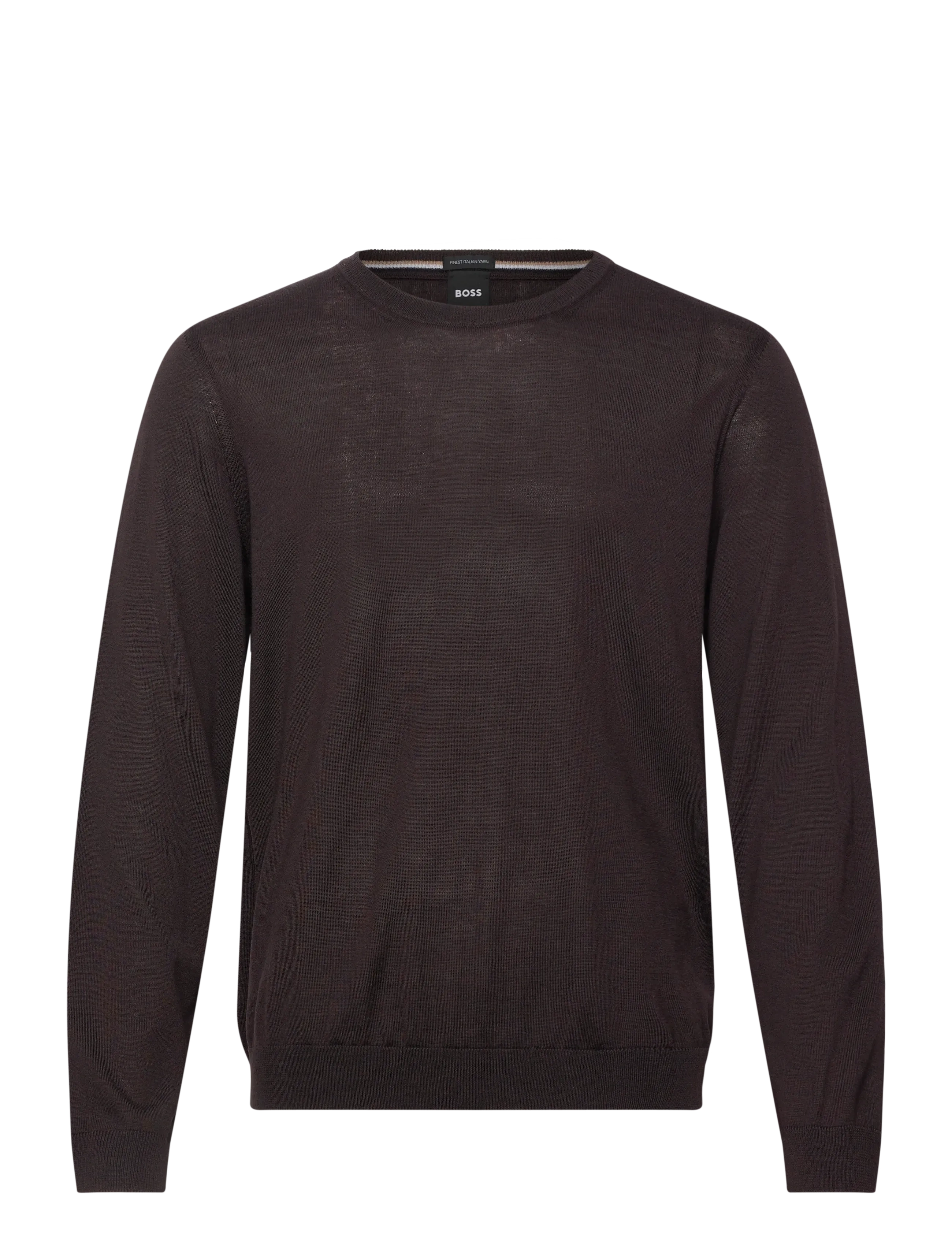 BOSS Leno-P - Stickat - DARK BROWN / brown
