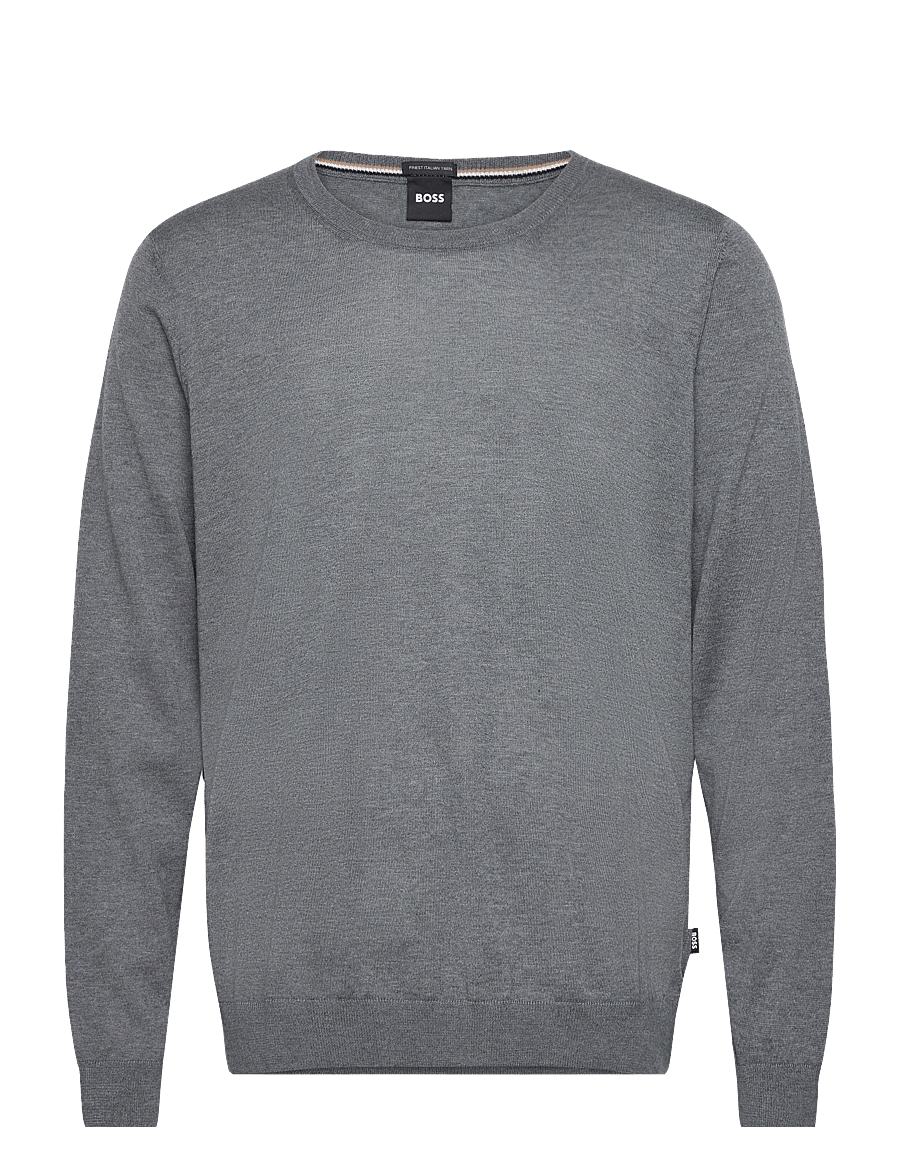 BOSS - Leno-P - kringlótt hálsmál - medium grey - 1