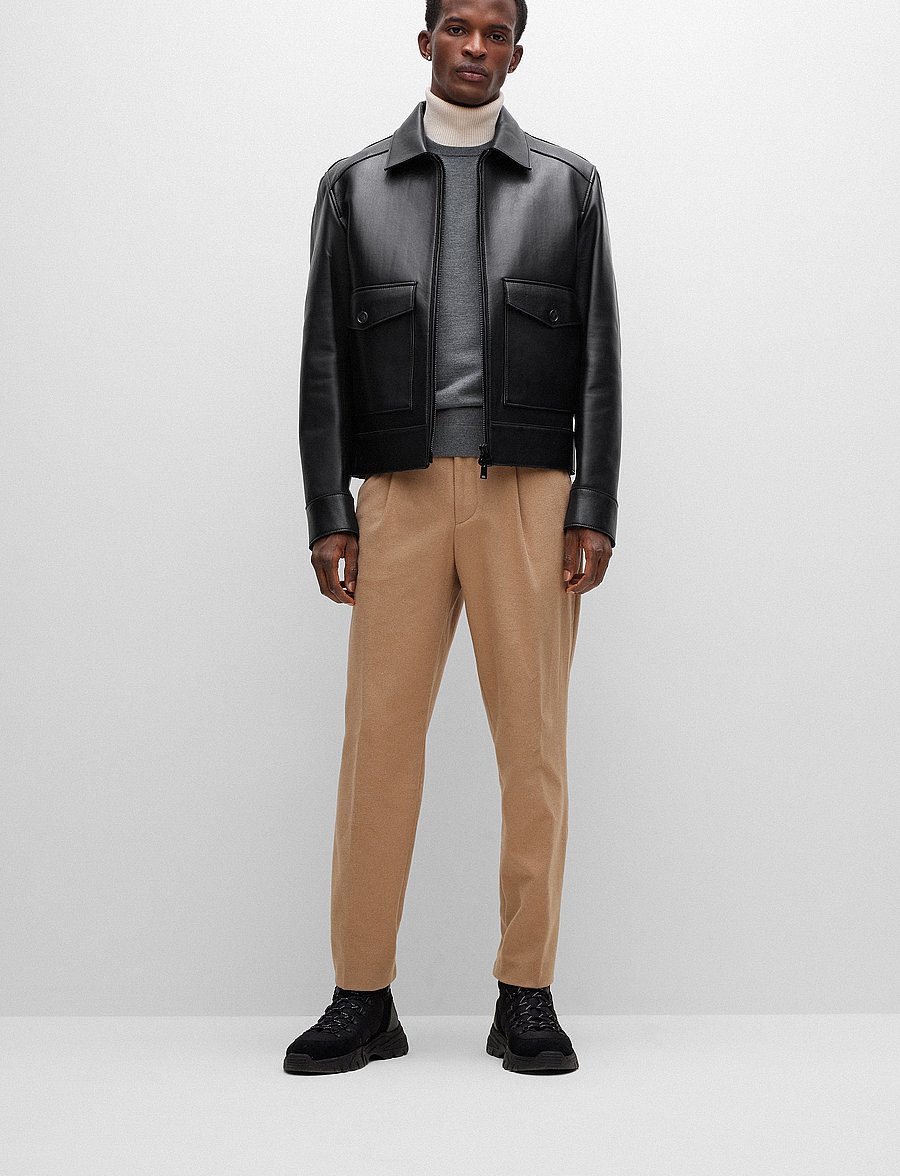 BOSS - Leno-P - kringlótt hálsmál - medium grey - 5