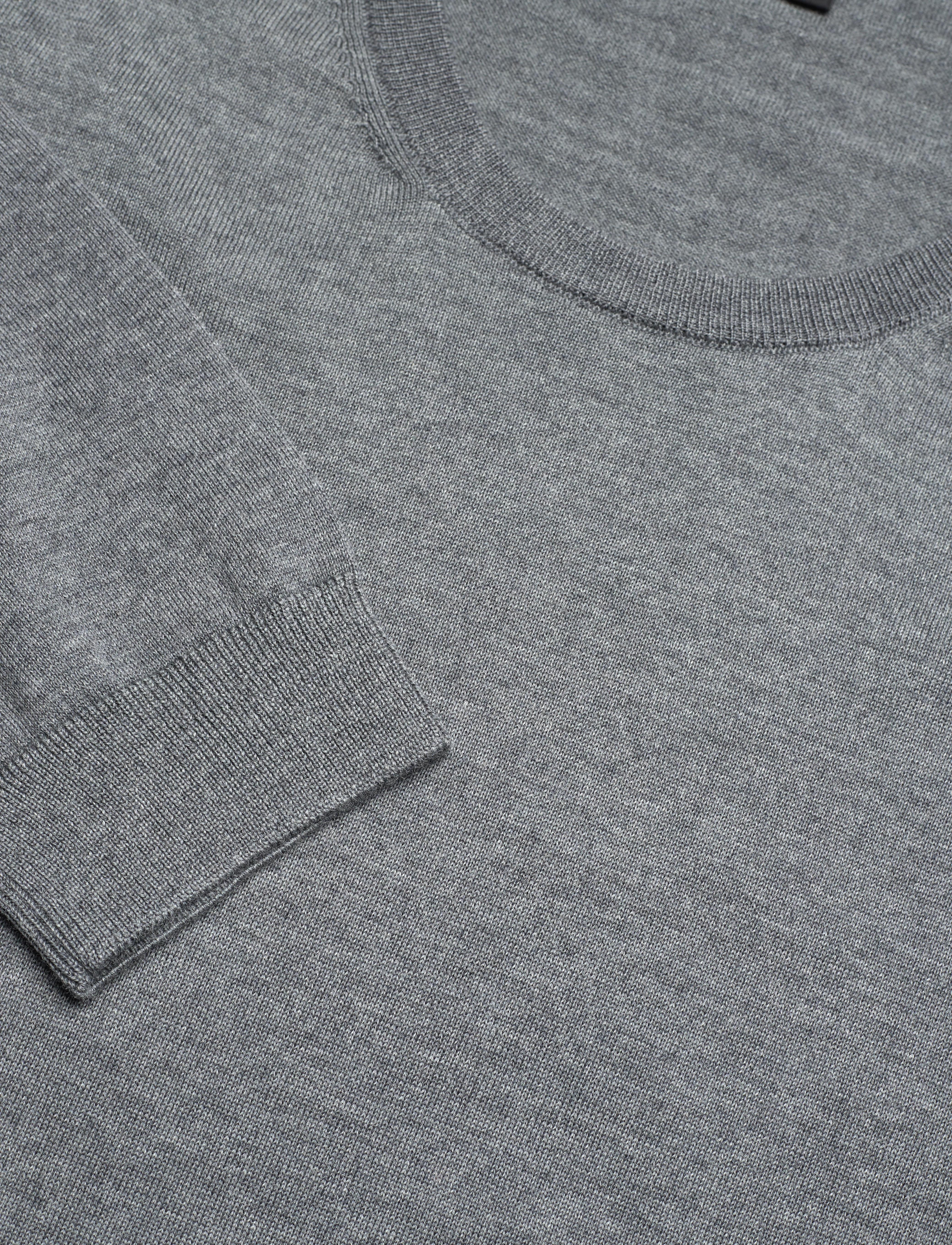 BOSS - Leno-P - kringlótt hálsmál  - medium grey - 4